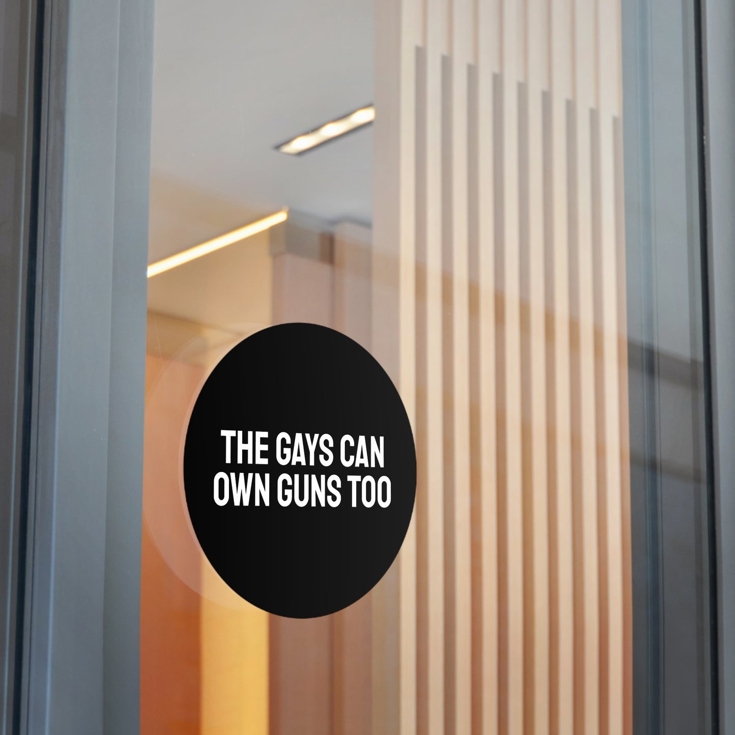 The Gays Can Own Guns Too - Round Vinyl Stickers