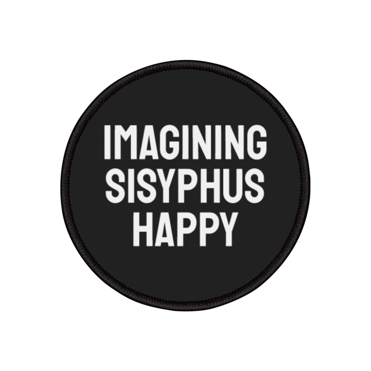 Imagining Sisyphus Happy - Iron-On Patch