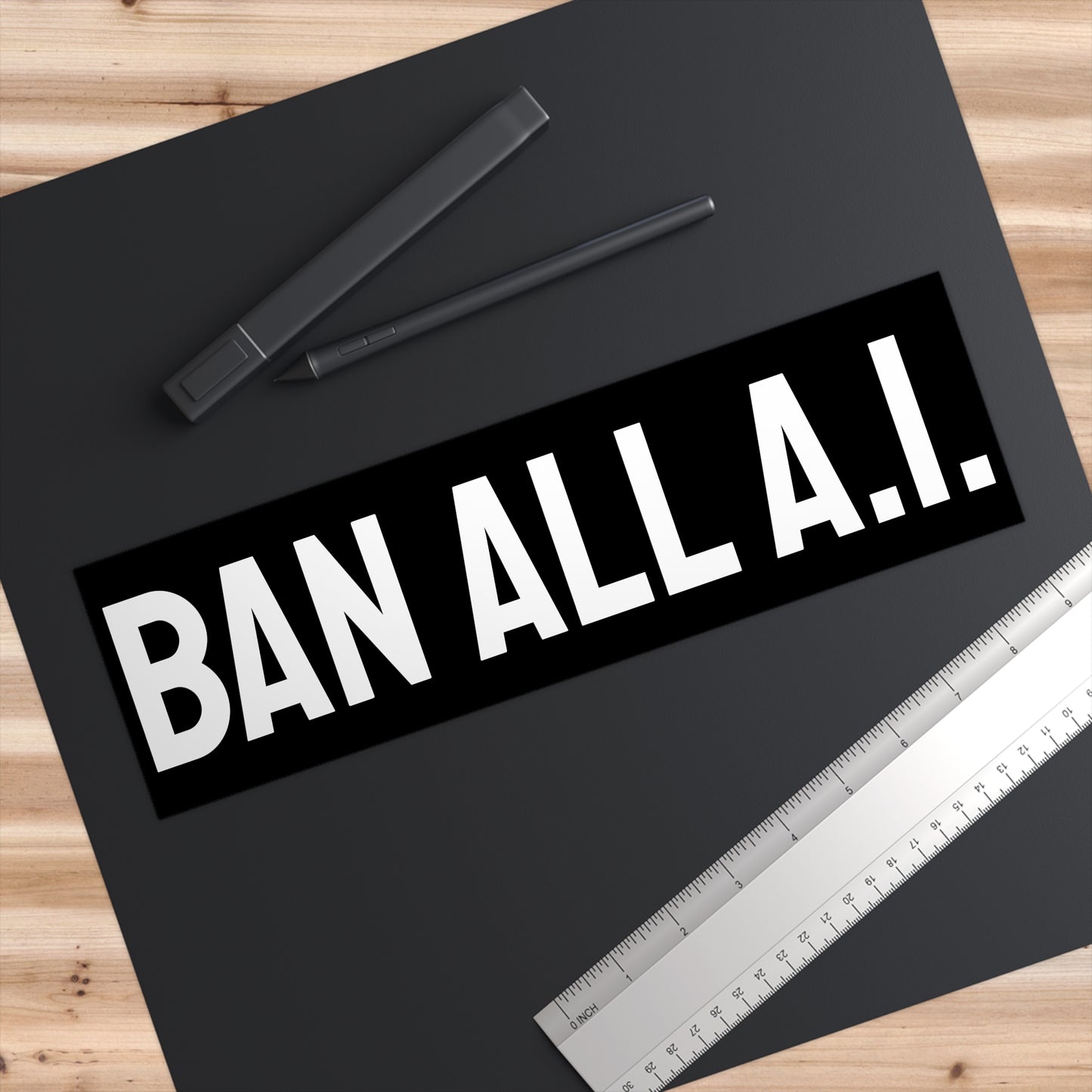 Ban All A.I. - Bumper Sticker