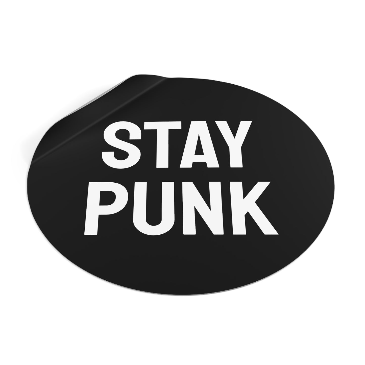 Stay Punk - Round Vinyl Stickers