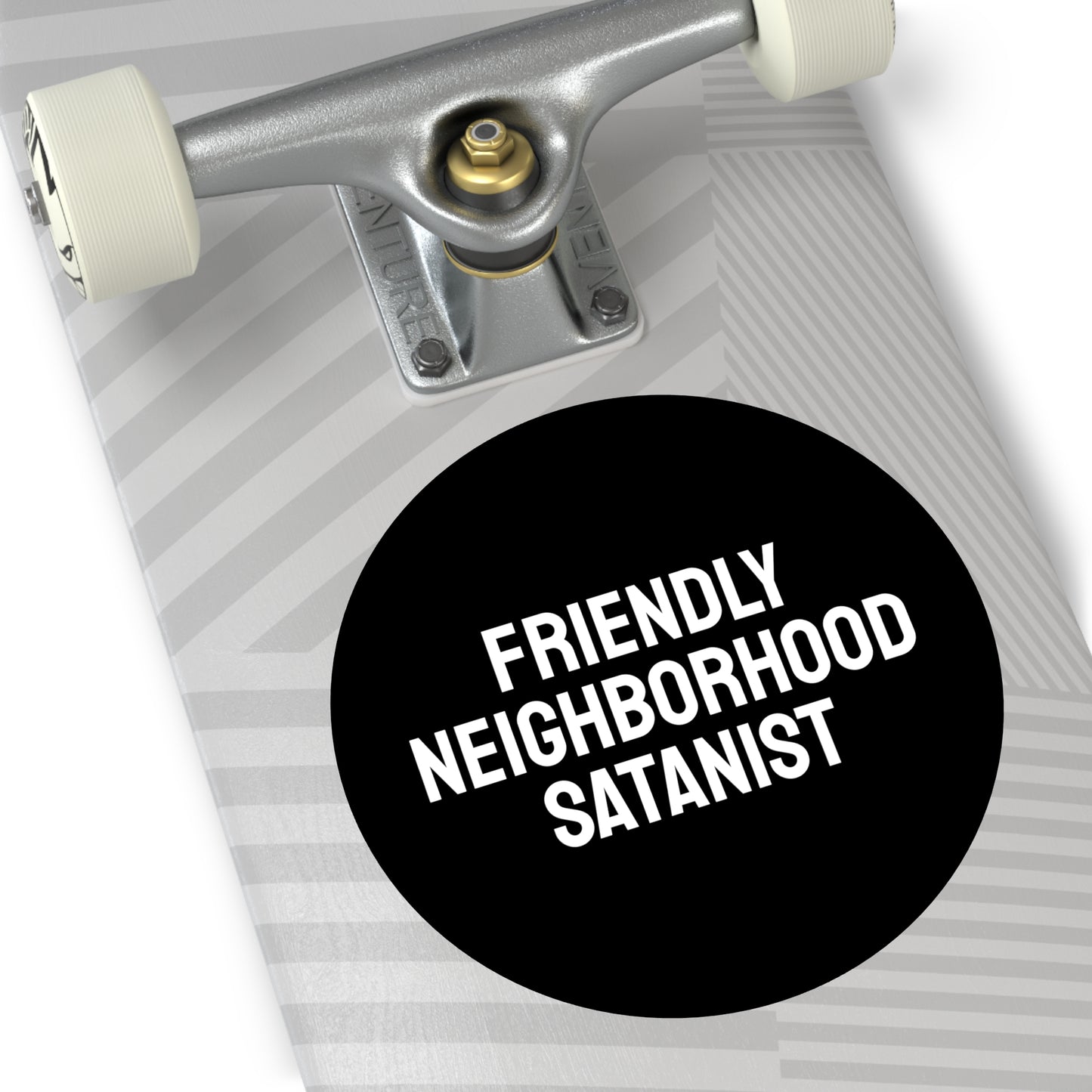 Friendly Neighborhood Satanist - Round Vinyl Stickers