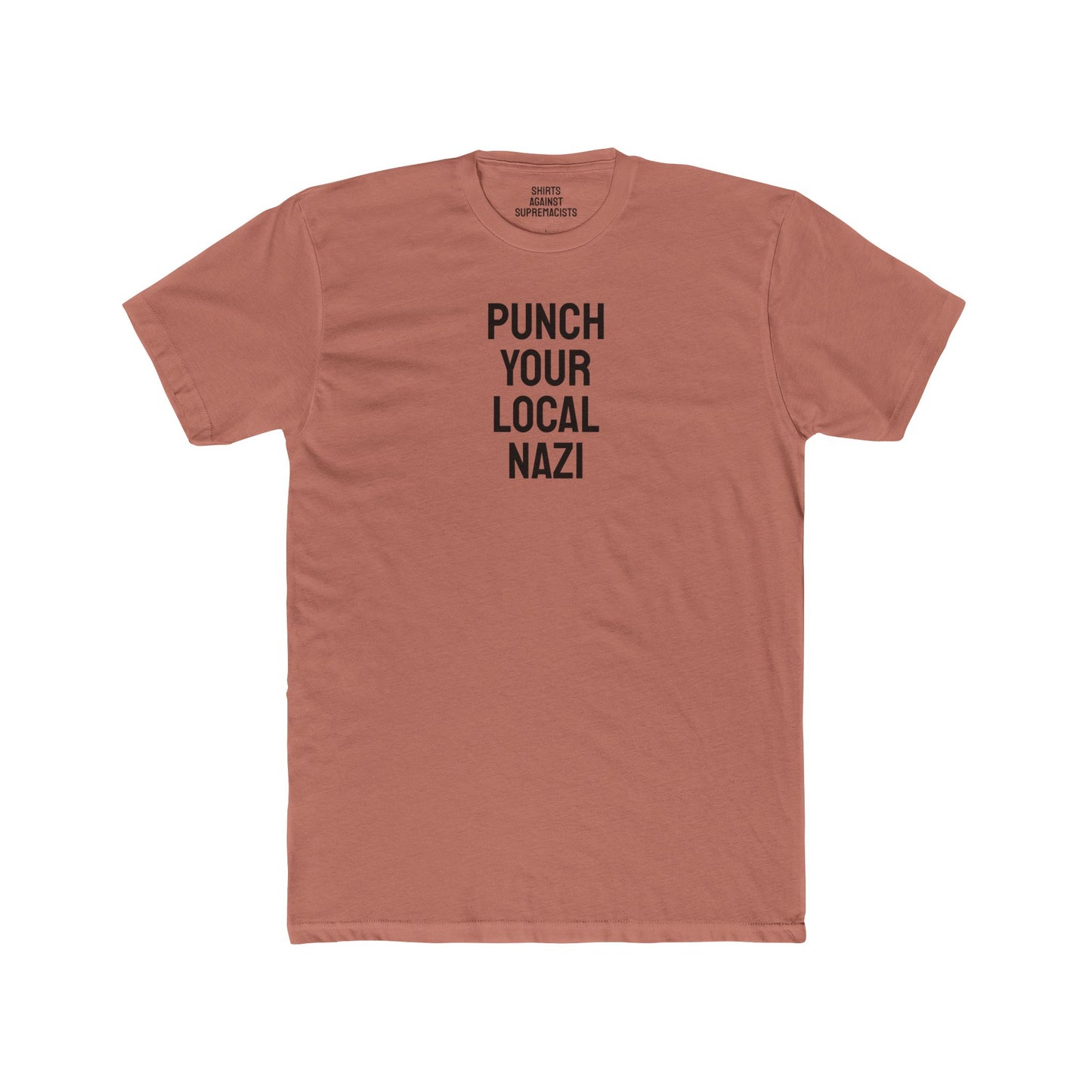 Punch Your Local Nazi - Unisex Cotton Crew Tee