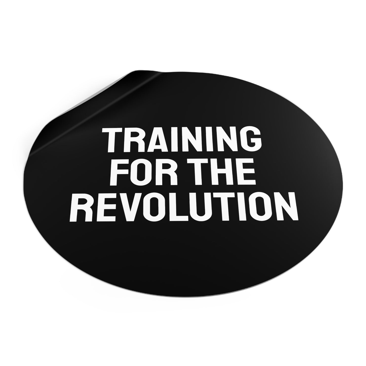 Training For The Revolution - Round Vinyl Stickers