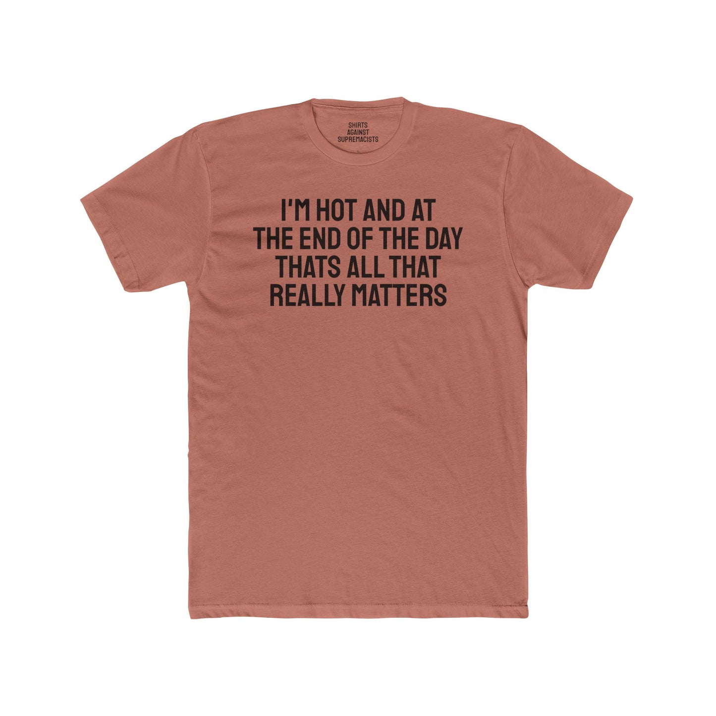 I'm Hot And At The End Of The Day That's All That Really Matters - Unisex Cotton Crew Tee