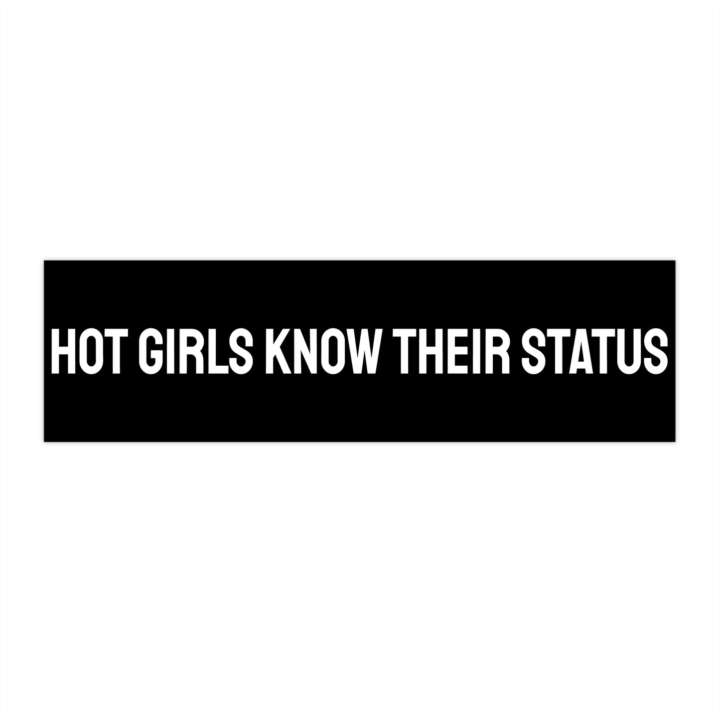 Hot Girls Know Their Status - Bumper Sticker