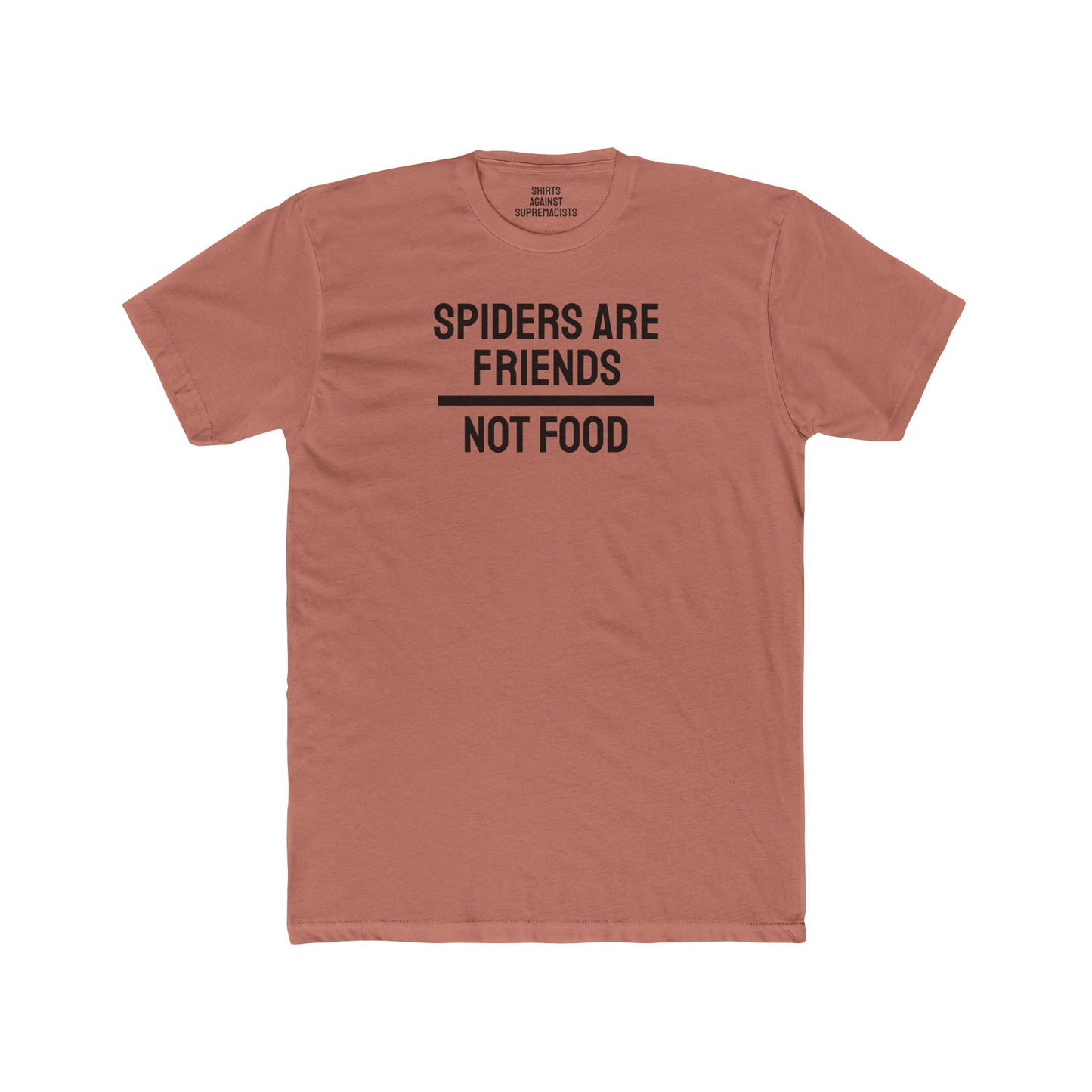 Spiders Are Friends Not Food - Unisex Cotton Crew Tee