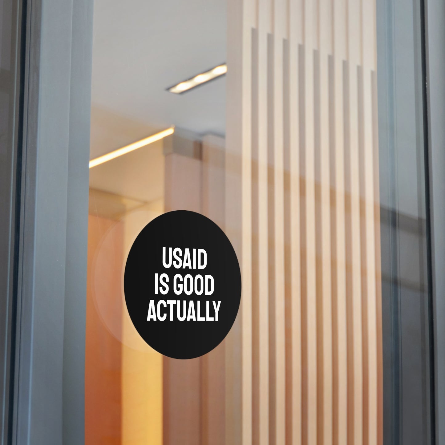 USAID Is Good Actually - Round Vinyl Stickers