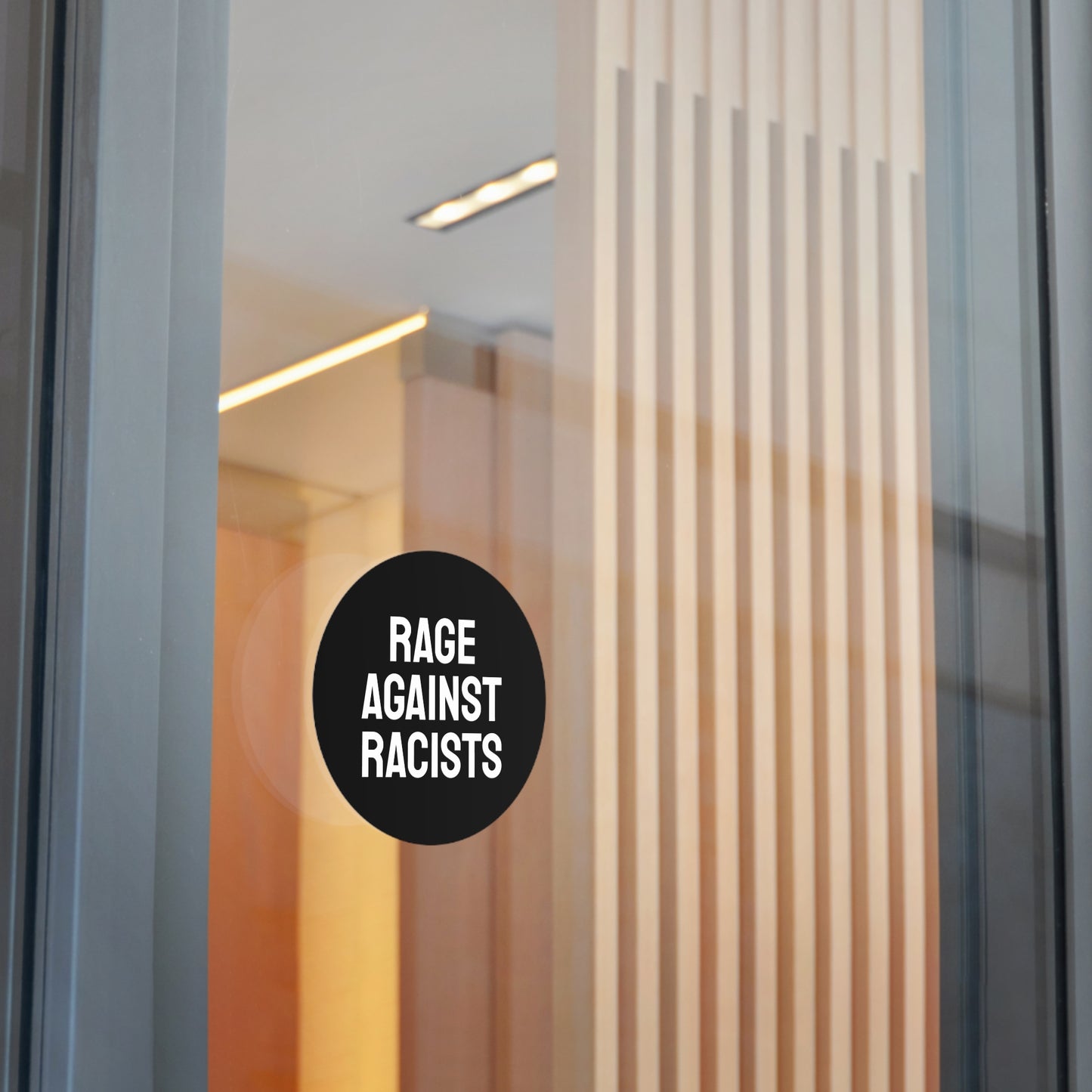Rage Against Racists - Round Vinyl Stickers