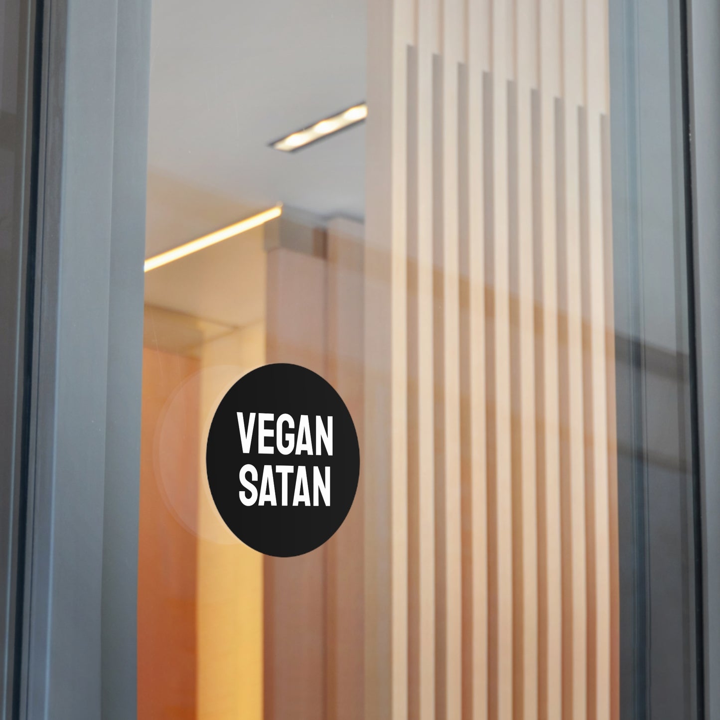 Vegan Satan - Round Vinyl Stickers