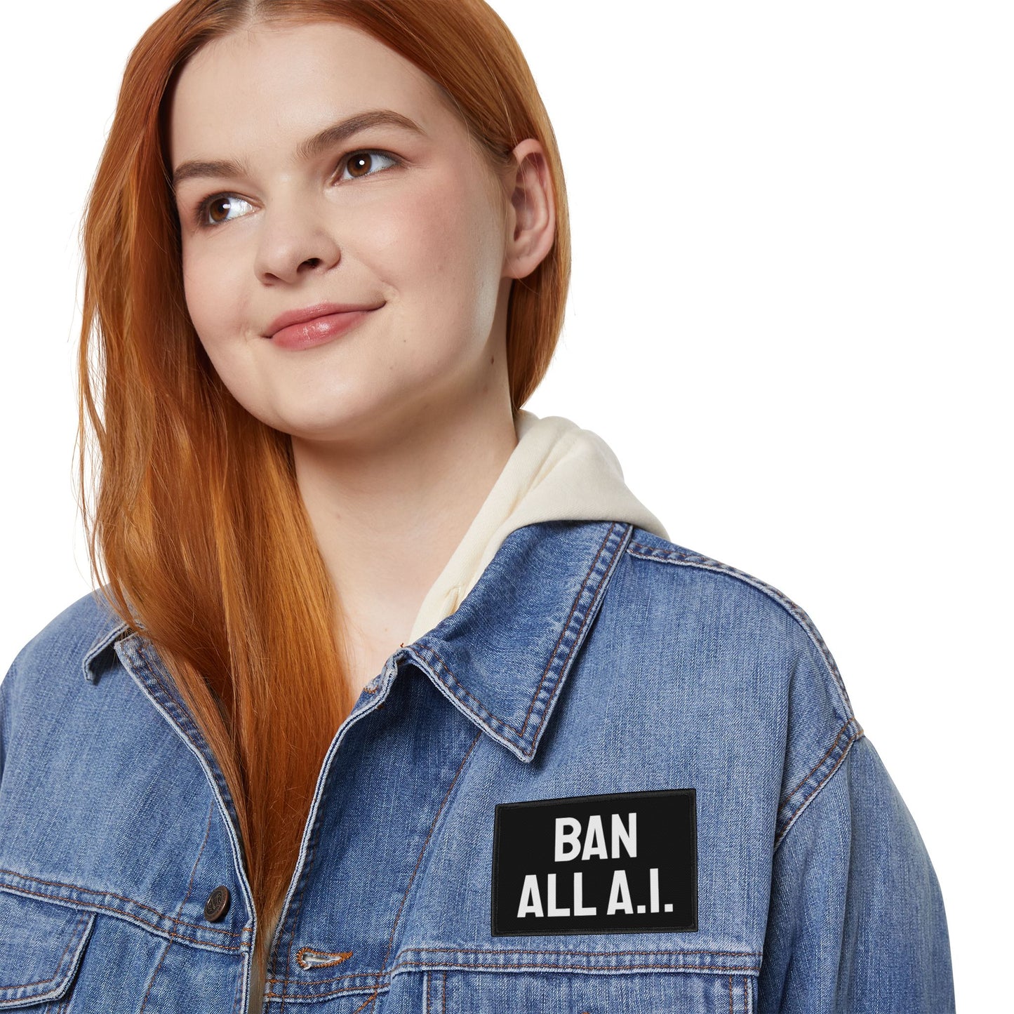 Ban All A.I. - Iron-On Patch