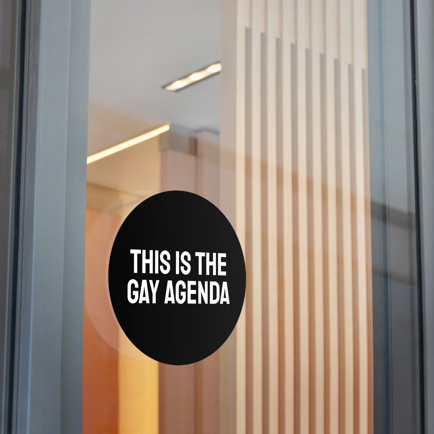 This Is The Gay Agenda - Round Vinyl Stickers