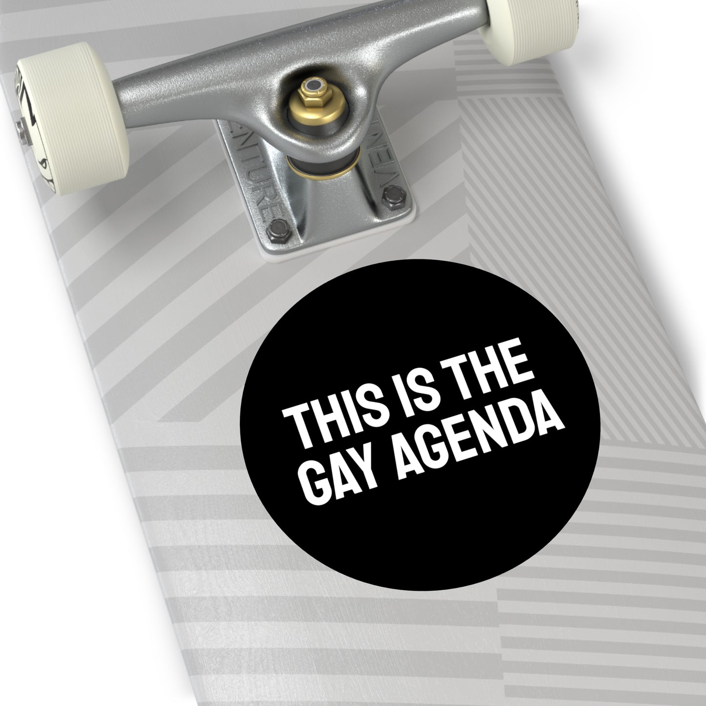 This Is The Gay Agenda - Round Vinyl Stickers