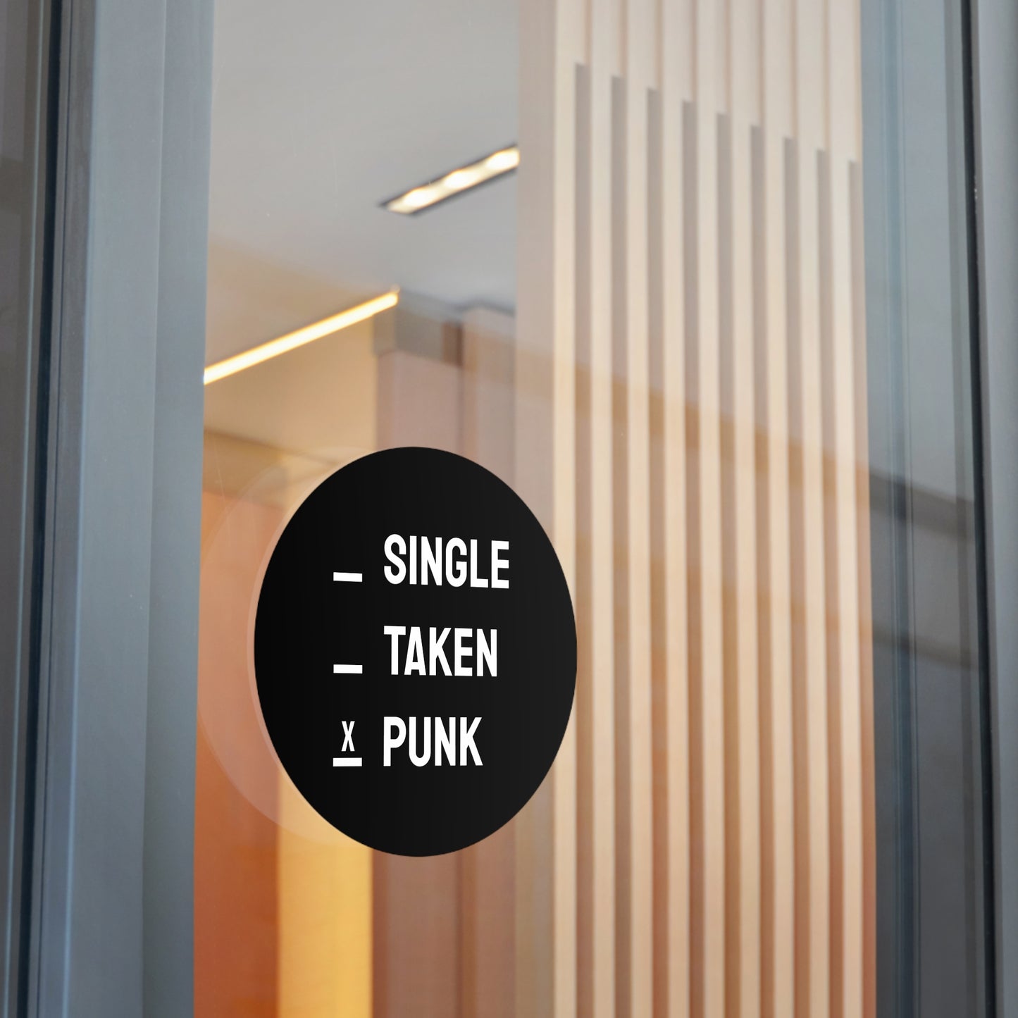 Single Taken Punk - Round Vinyl Stickers
