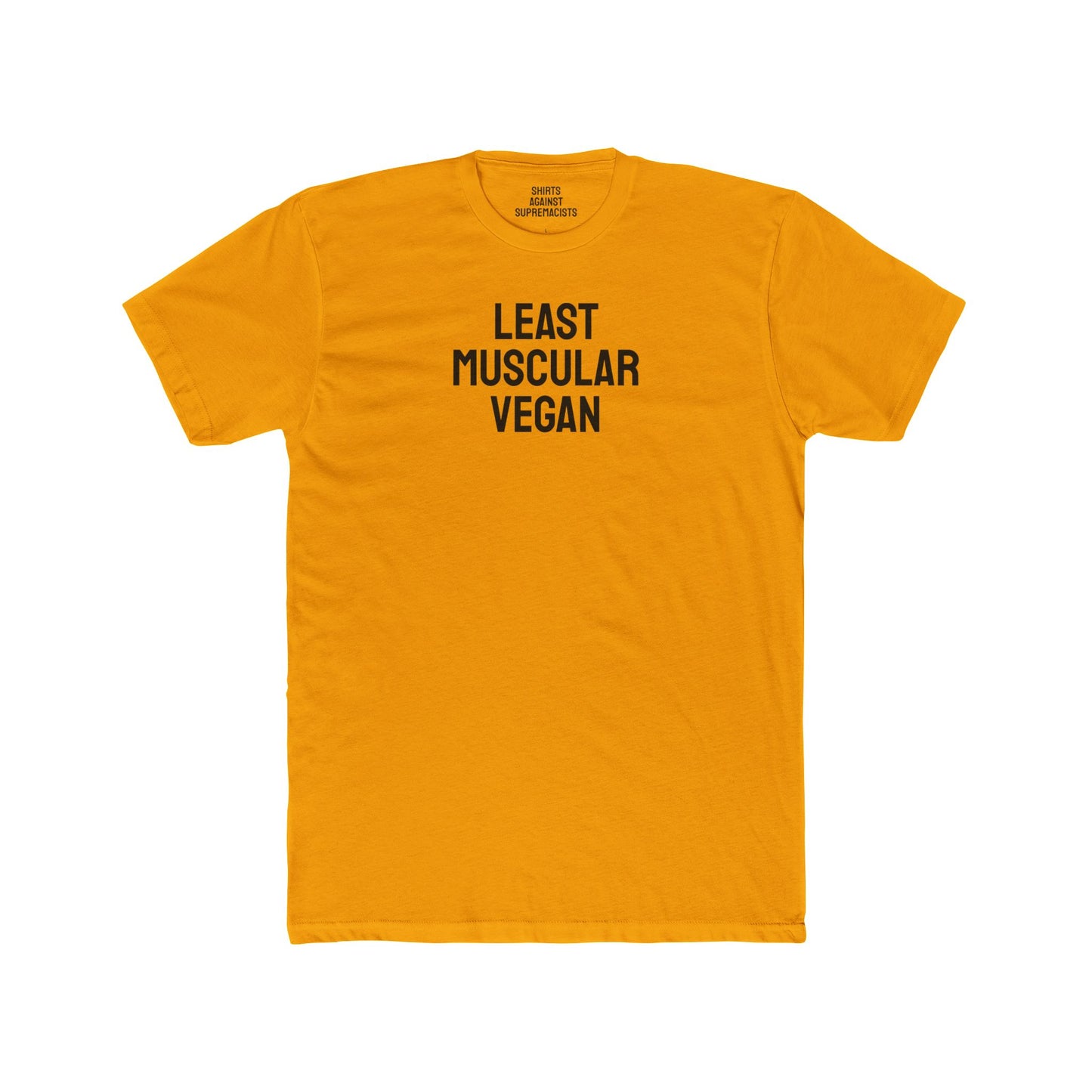 Least Muscular Vegan - Unisex Cotton Crew Tee