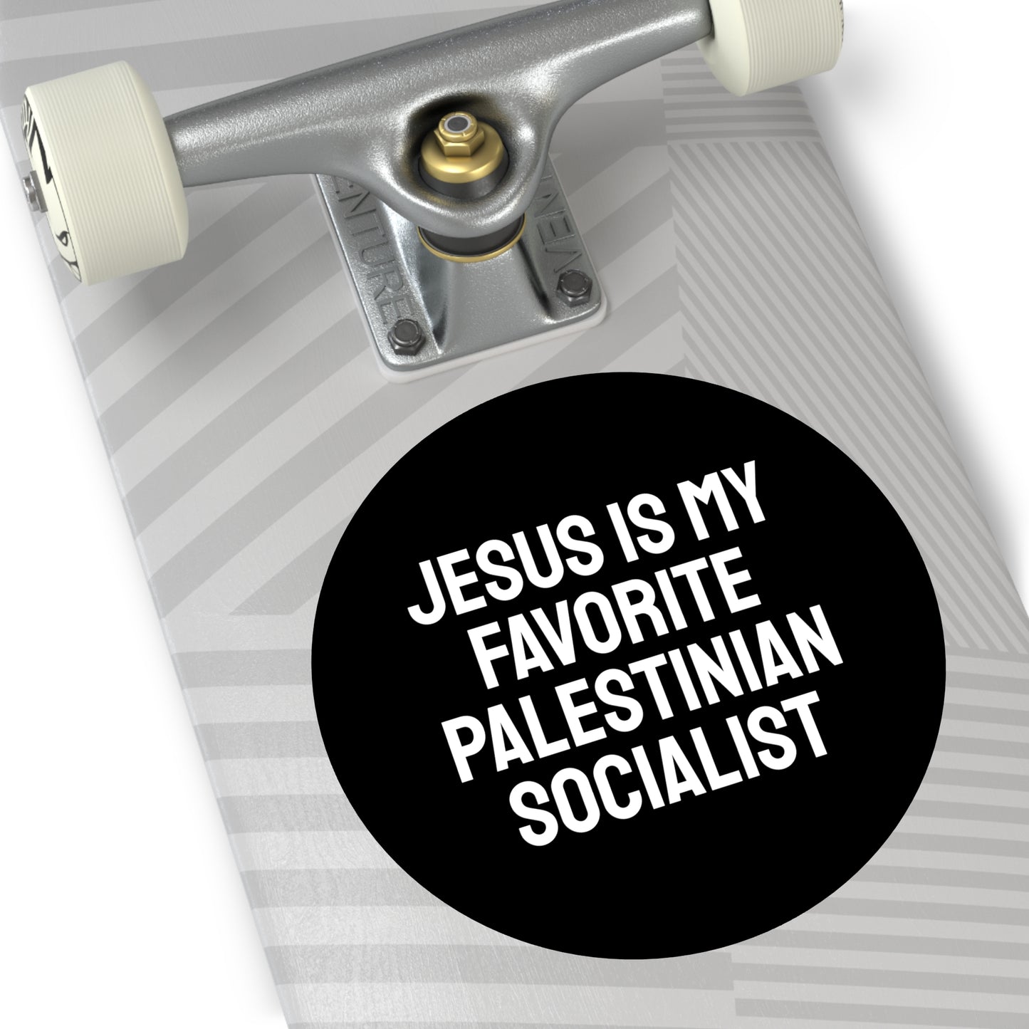 Jesus Is My Favorite Palestinian Socialist - Round Vinyl Stickers
