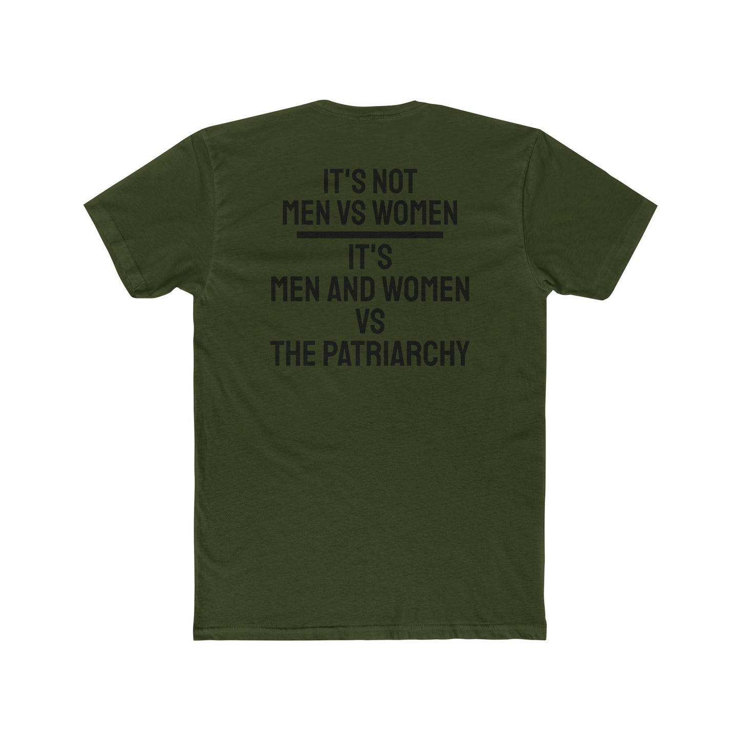 It's Not Men Vs Women It's Men And Women Vs The Patriarchy - Unisex Cotton Crew Tee