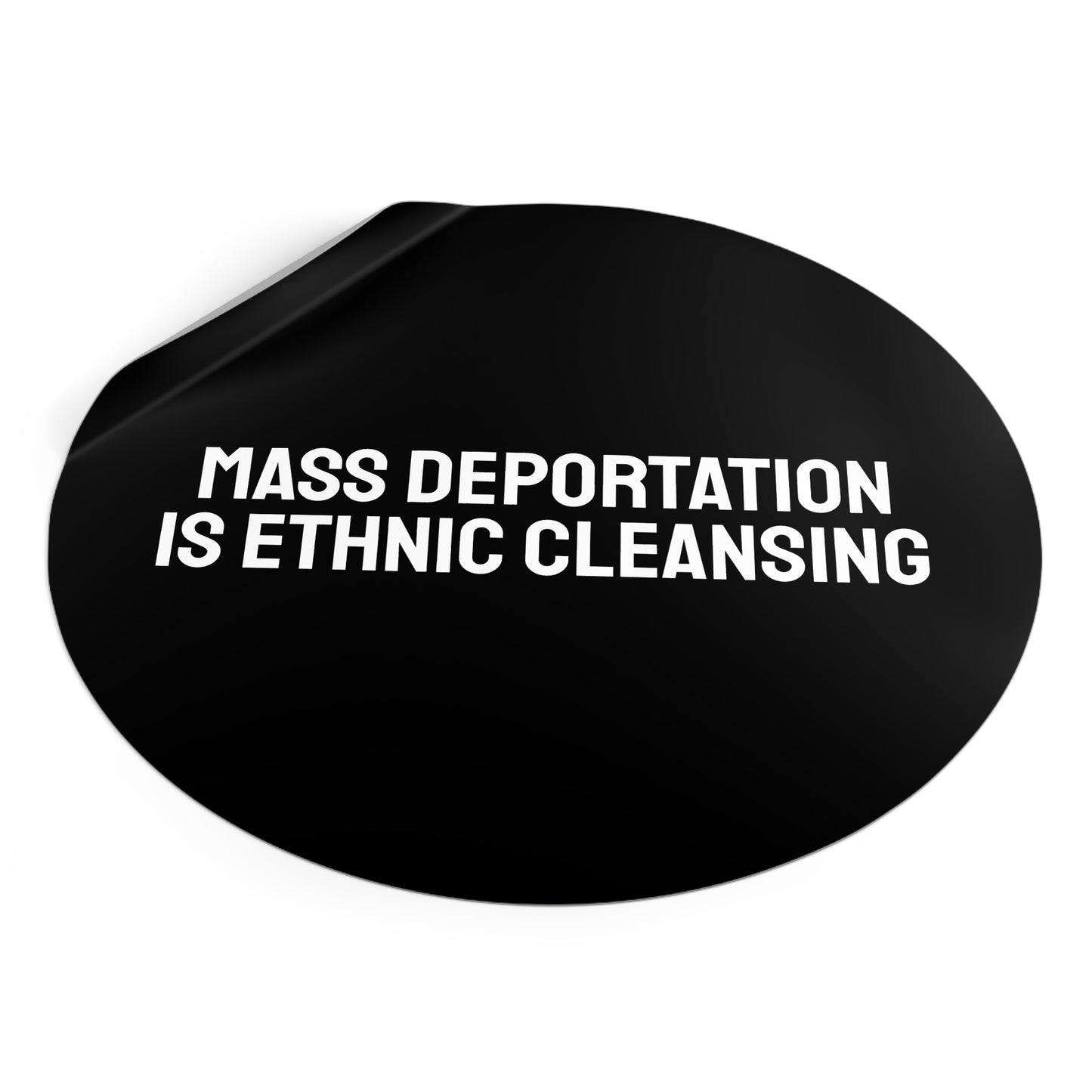 Mass Deportation Is Ethnic Cleansing - Round Vinyl Stickers