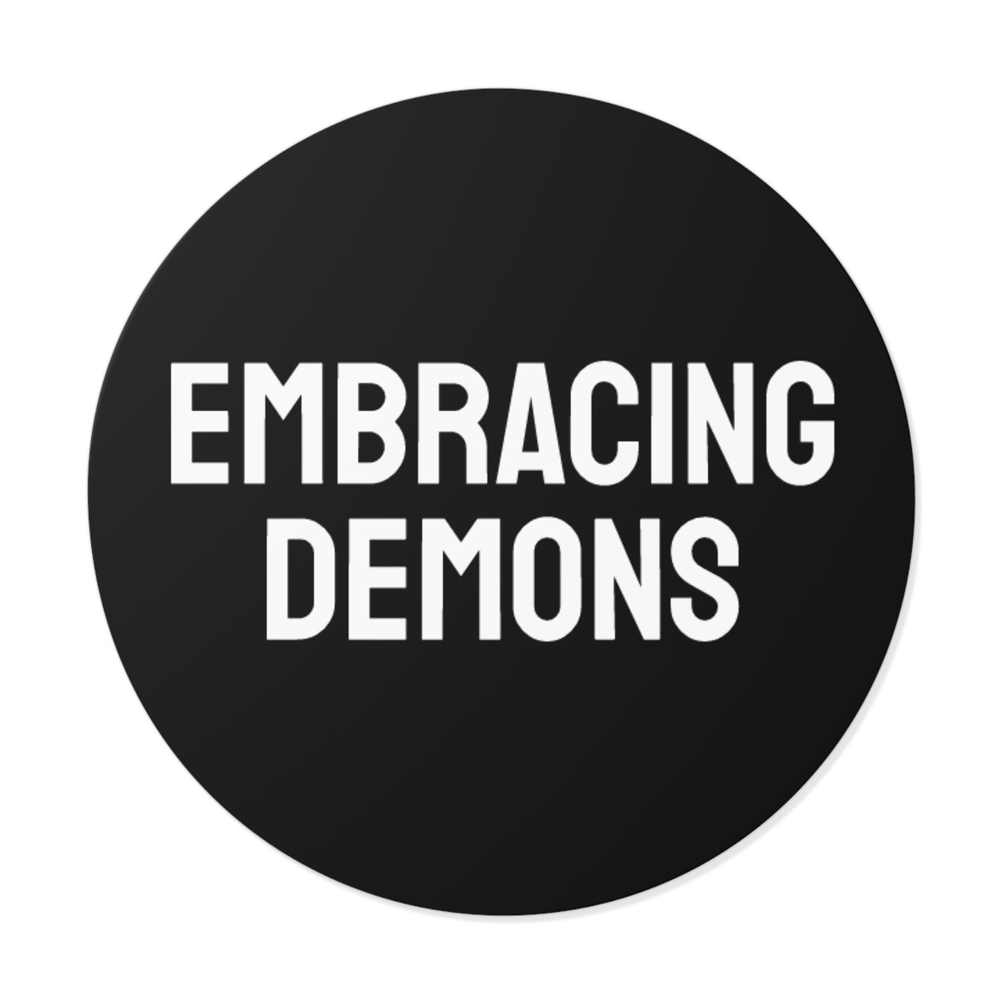 Embracing Demons - Round Vinyl Stickers