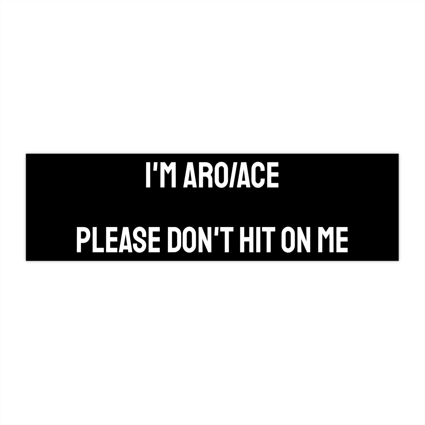 I'm Aro/Ace Please Don't Hit On Me - Bumper Sticker