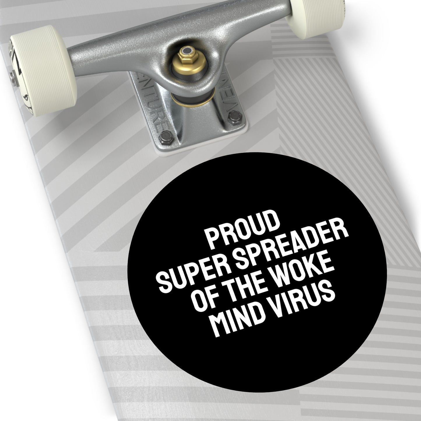 Proud Super Spreader Of The Woke Mind Virus - Round Vinyl Stickers