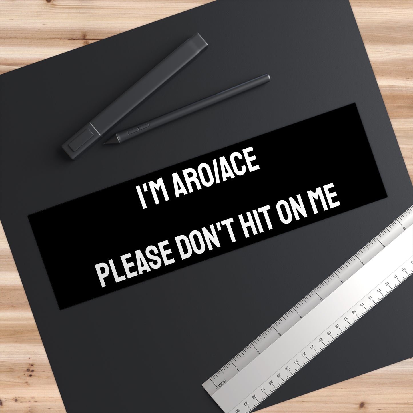 I'm Aro/Ace Please Don't Hit On Me - Bumper Sticker