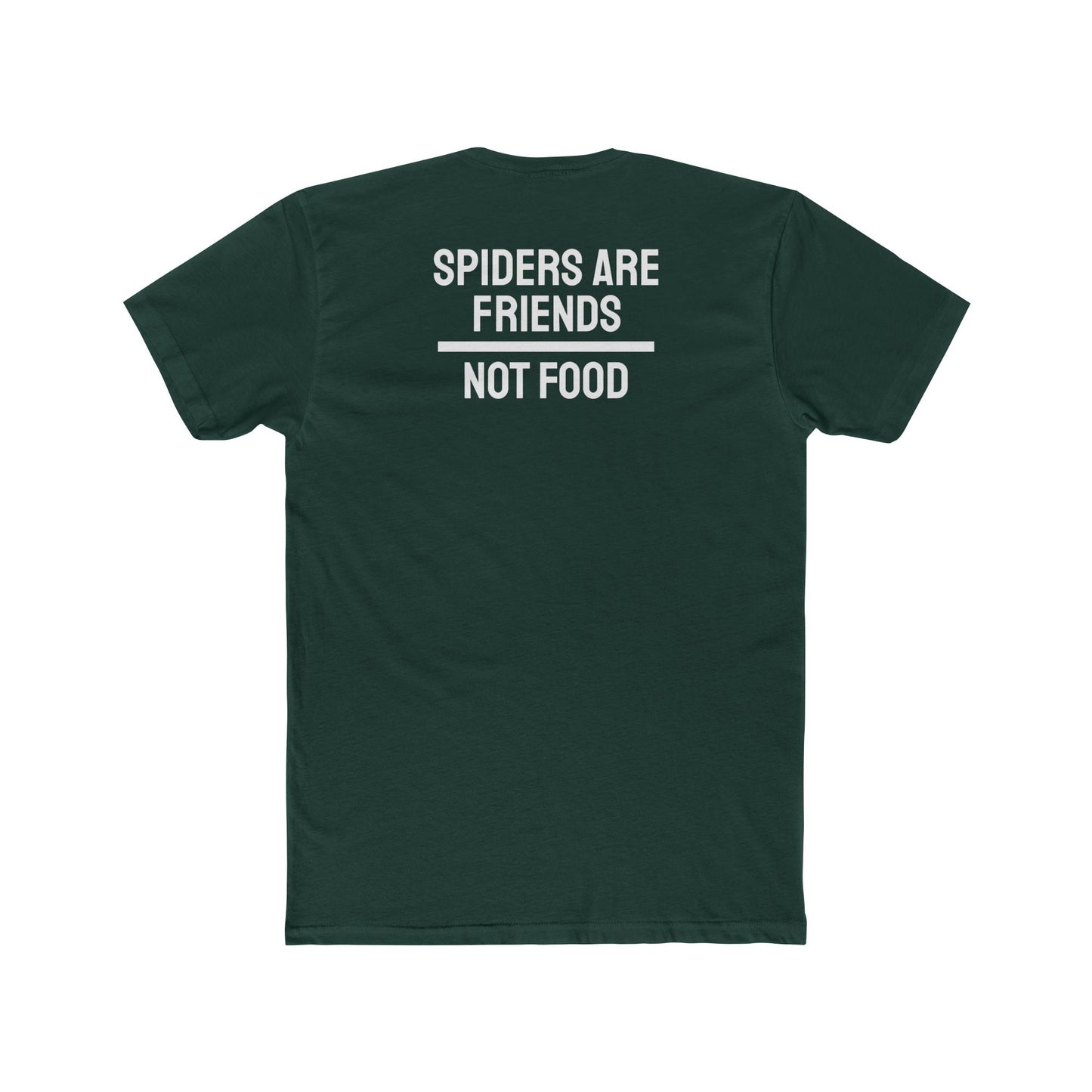 Spiders Are Friends Not Food - Unisex Cotton Crew Tee