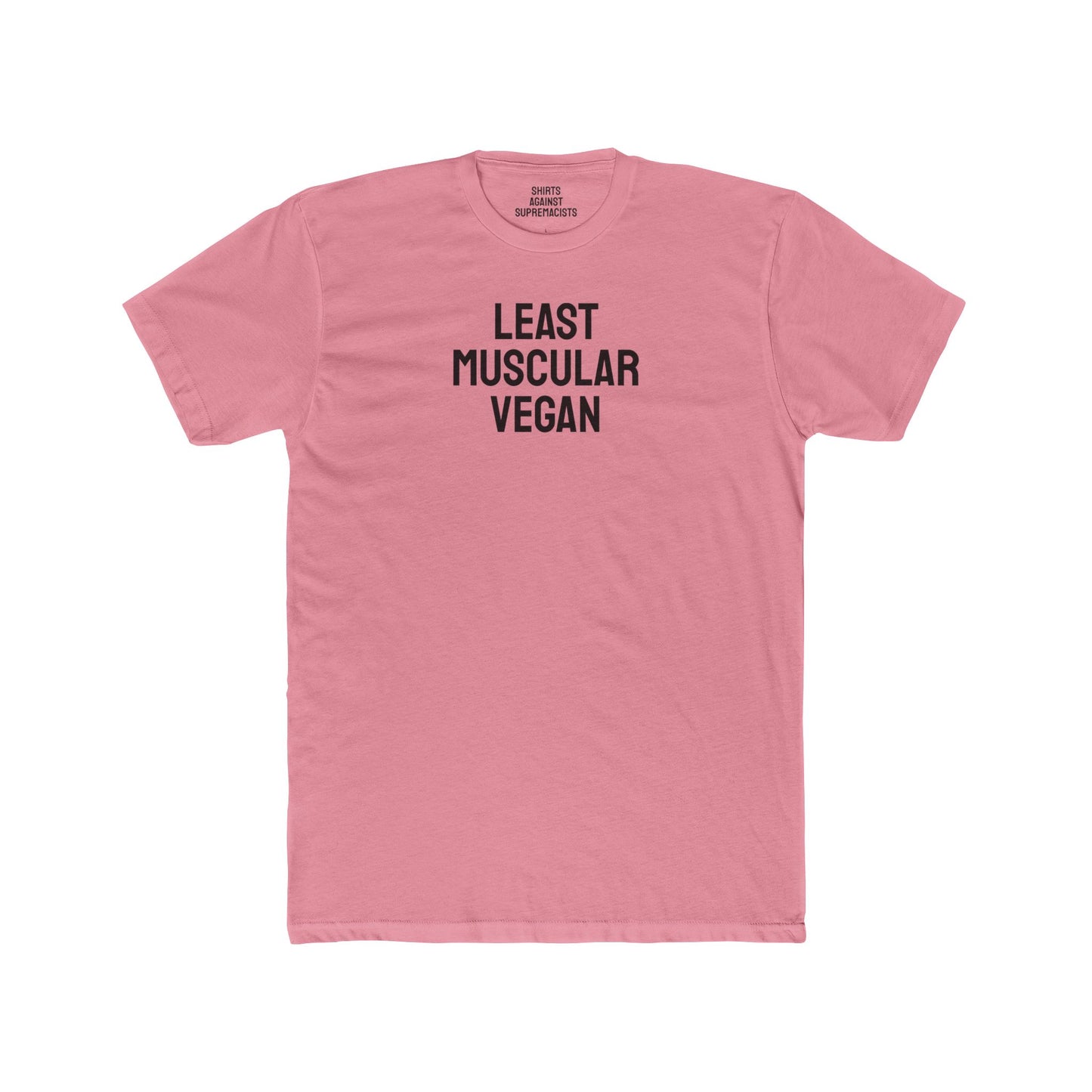 Least Muscular Vegan - Unisex Cotton Crew Tee