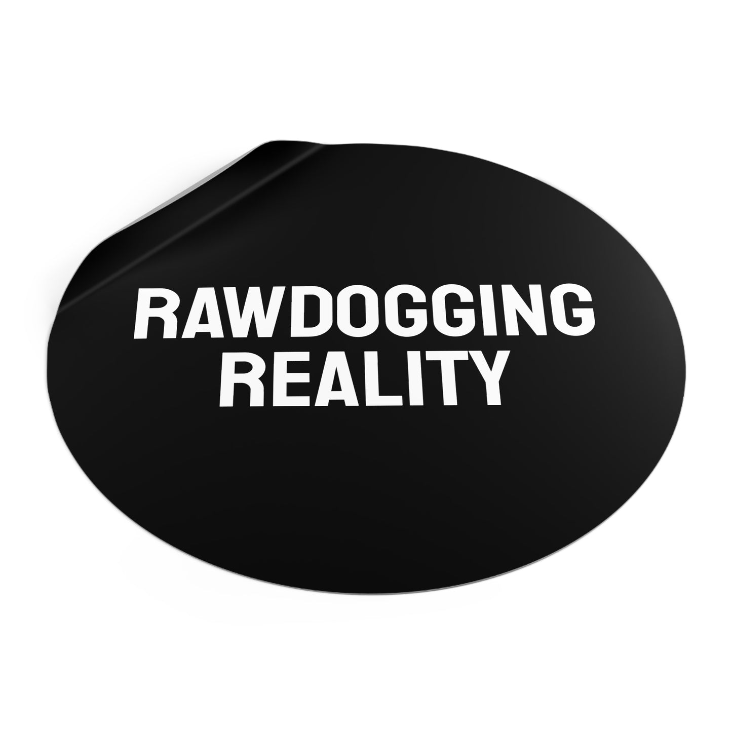 Rawdogging Reality - Round Vinyl Stickers
