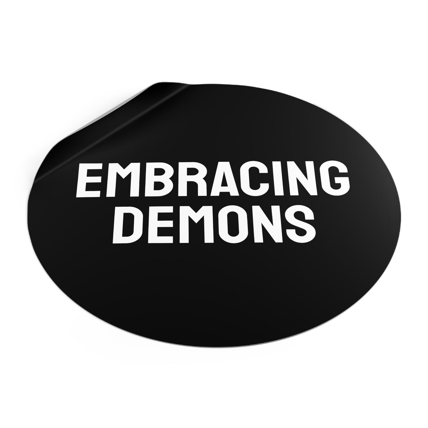 Embracing Demons - Round Vinyl Stickers