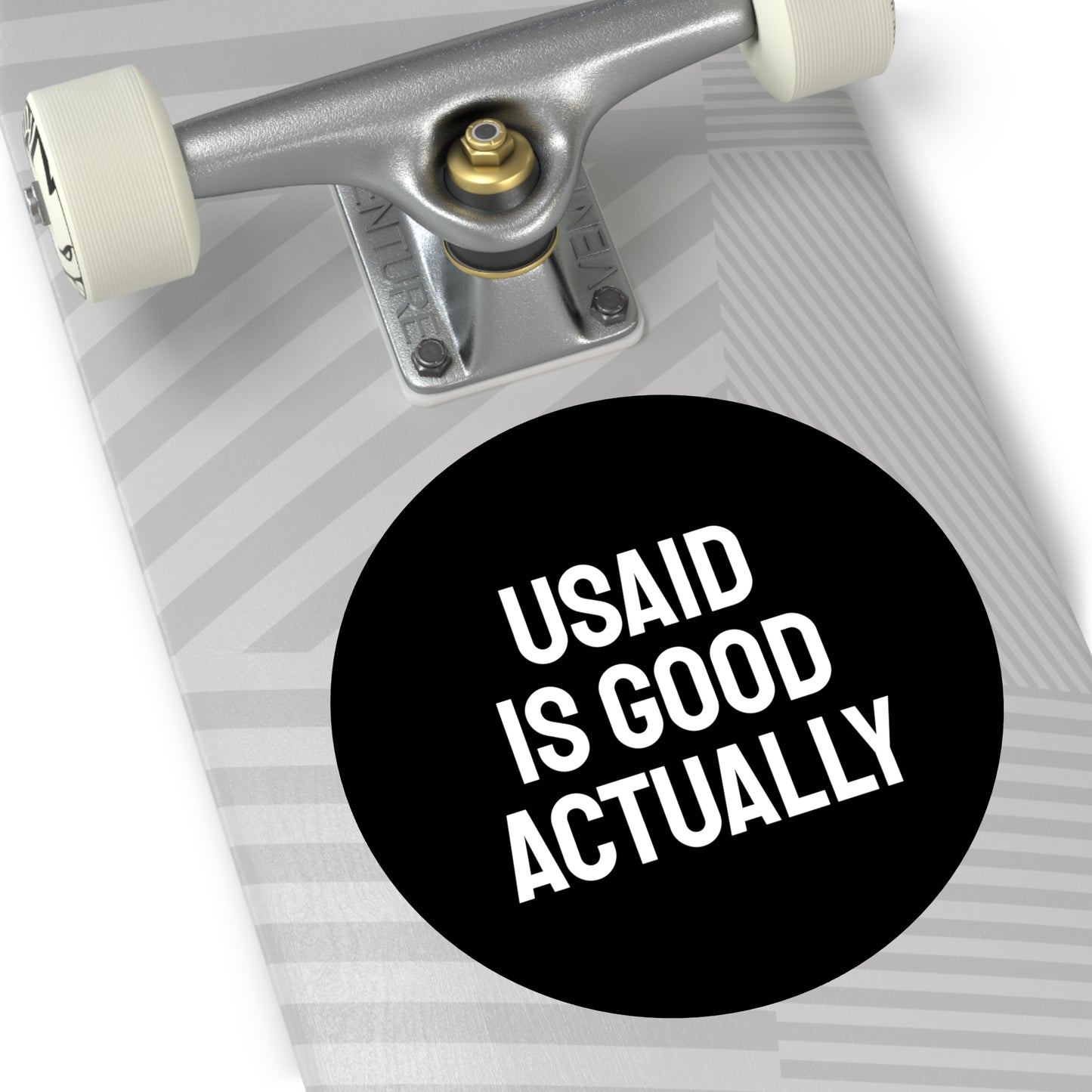USAID Is Good Actually - Round Vinyl Stickers