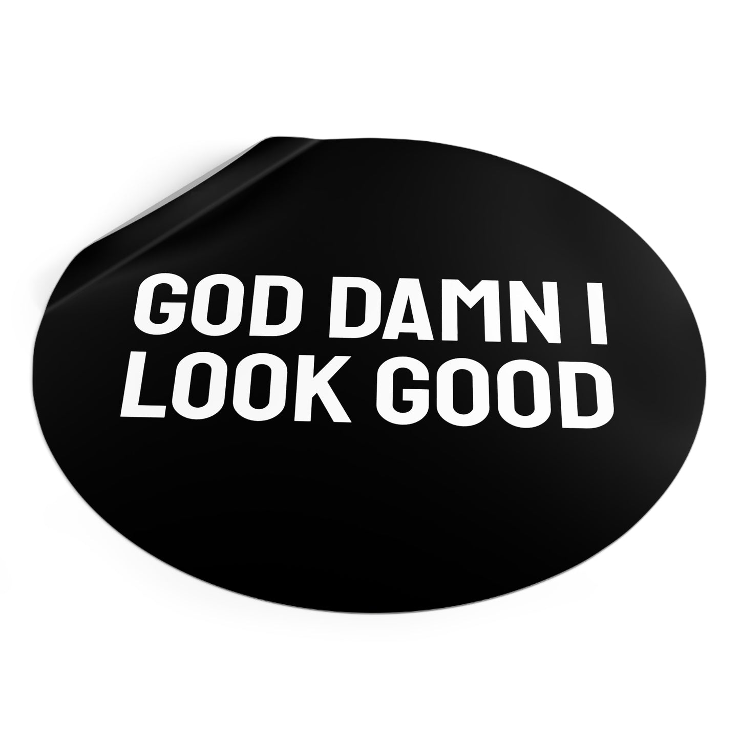 God Damn I Look Good - Round Vinyl Stickers