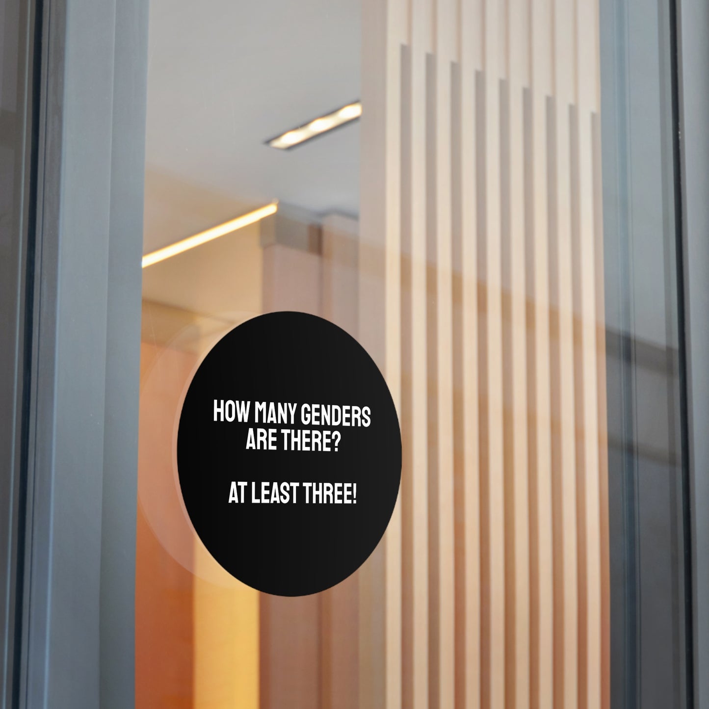 How Many Genders Are There? At Least Three! - Round Vinyl Stickers
