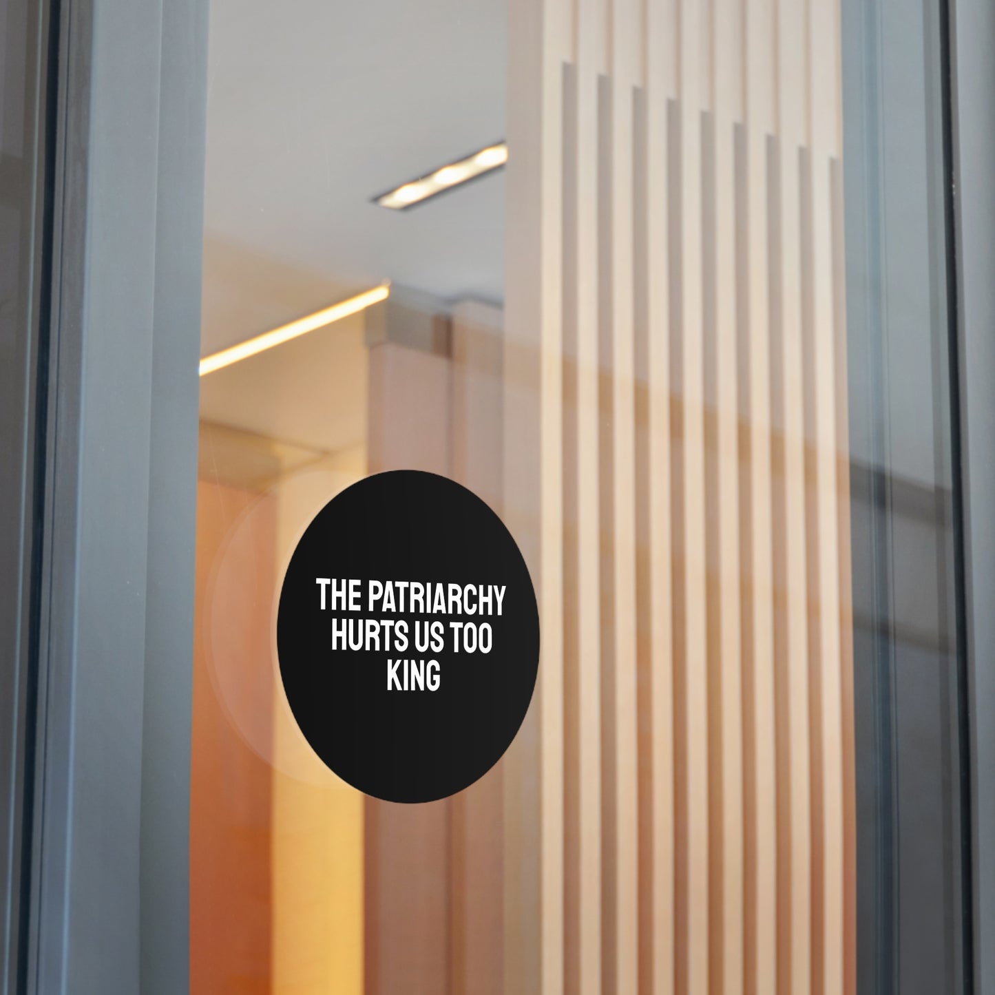 The Patriarchy Hurts Us Too King - Round Vinyl Stickers