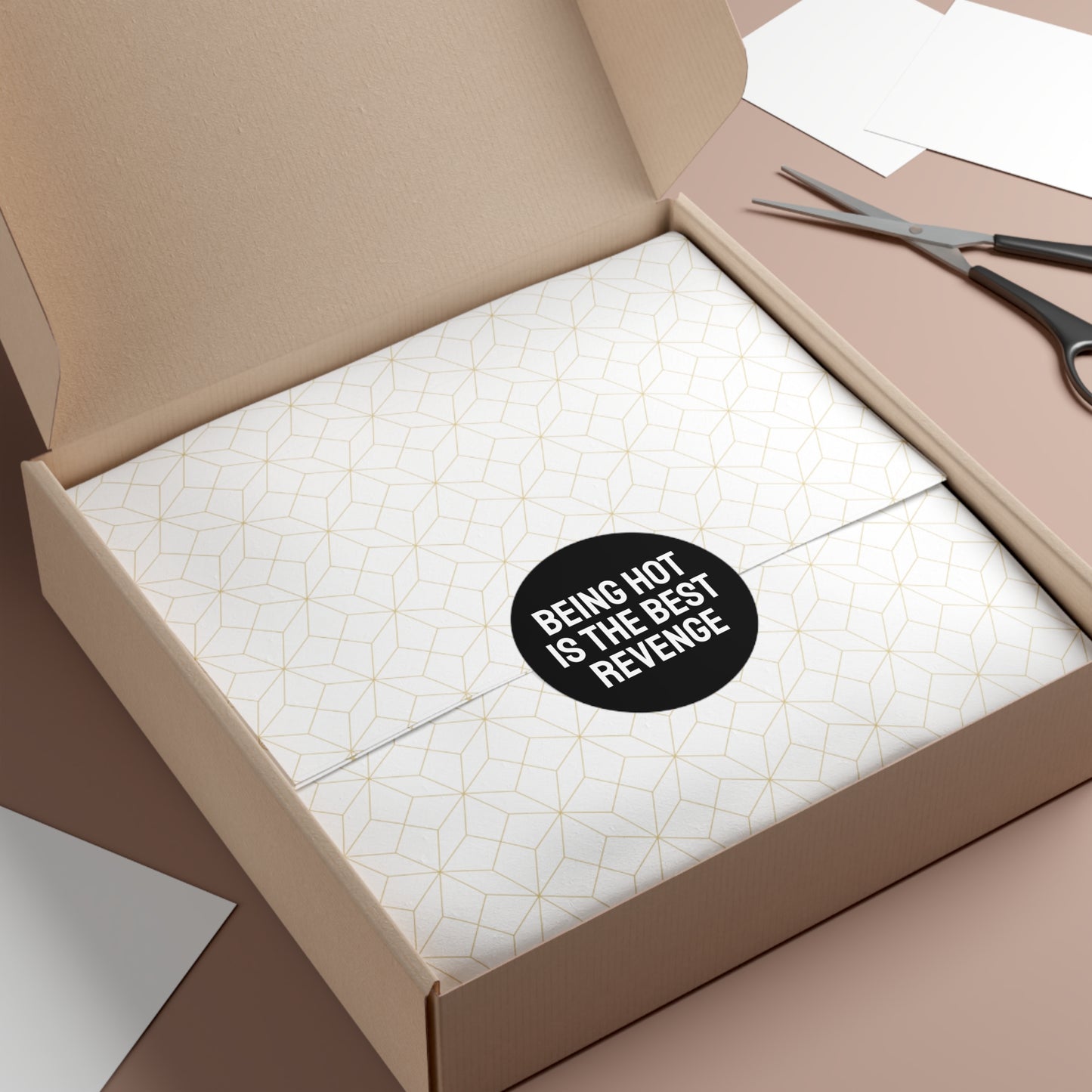 Being Hot Is The Best Revenge - Round Vinyl Stickers