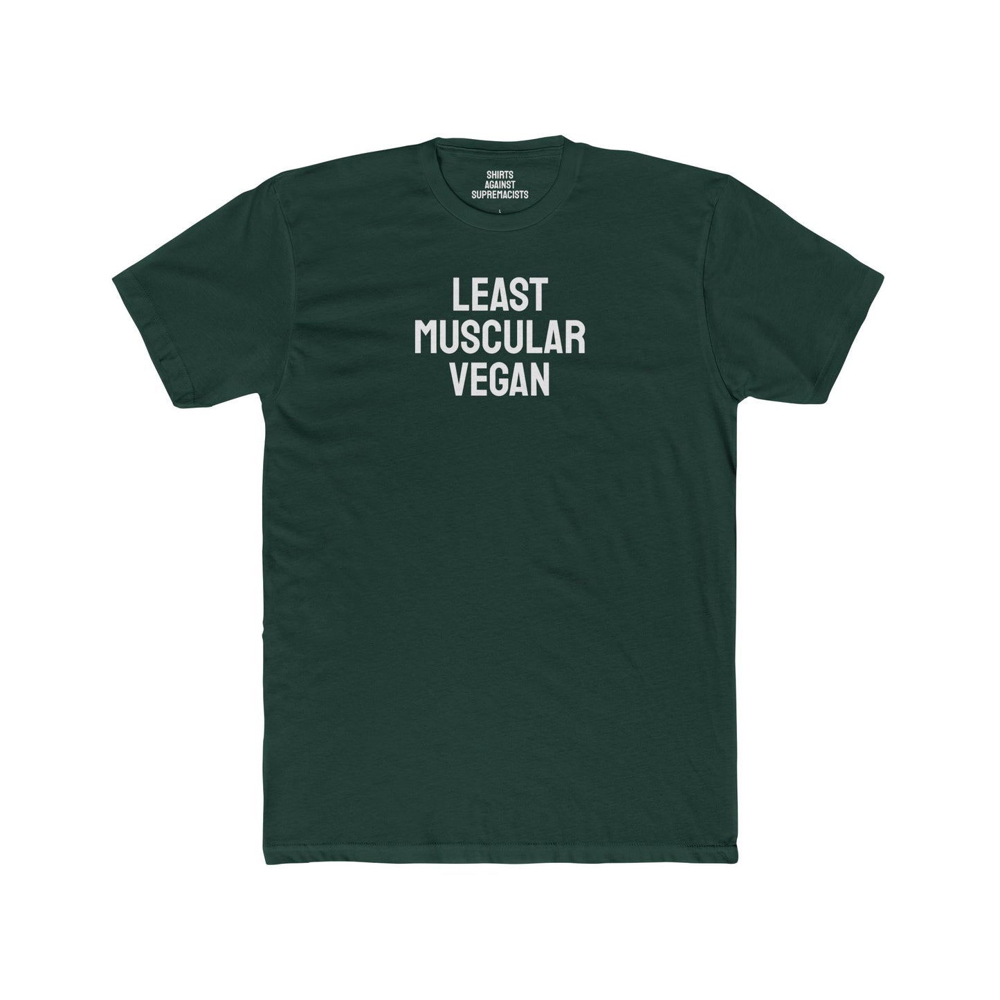 Least Muscular Vegan - Unisex Cotton Crew Tee