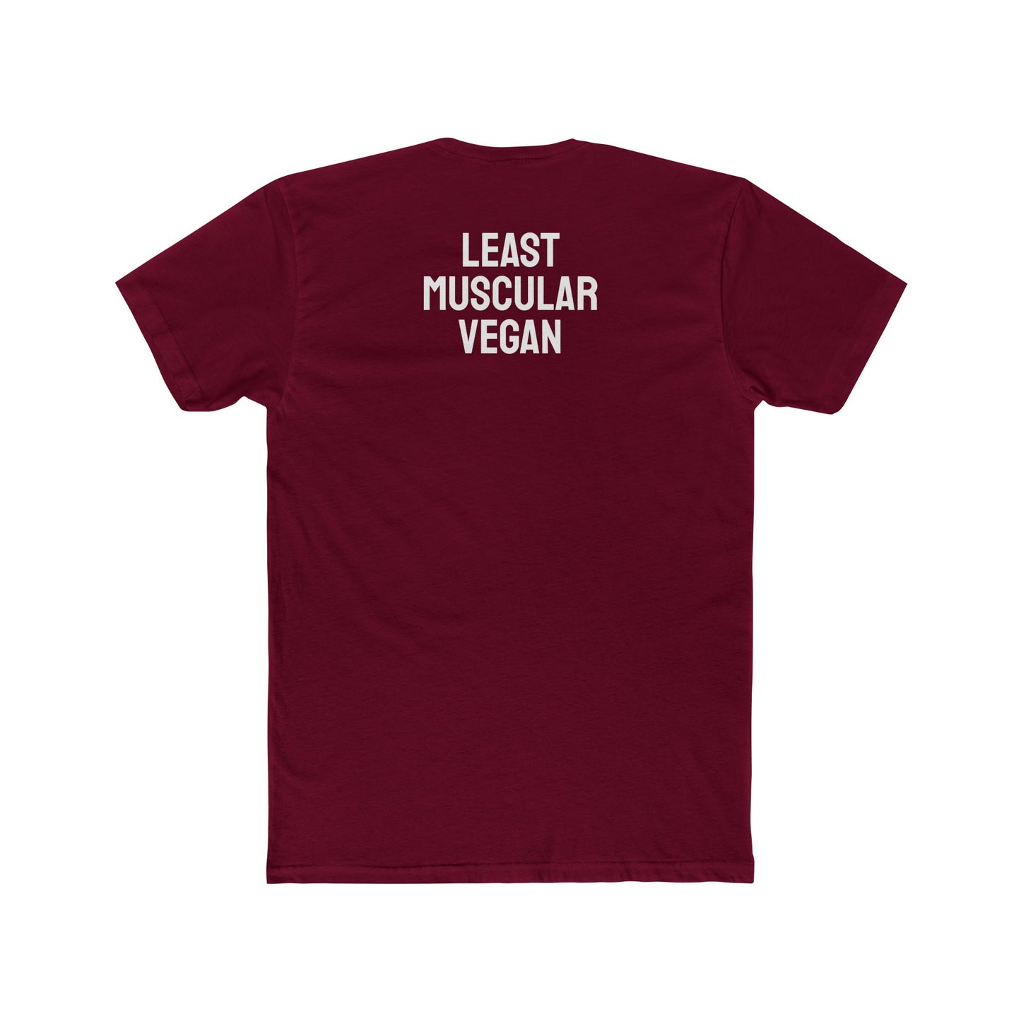Least Muscular Vegan - Unisex Cotton Crew Tee