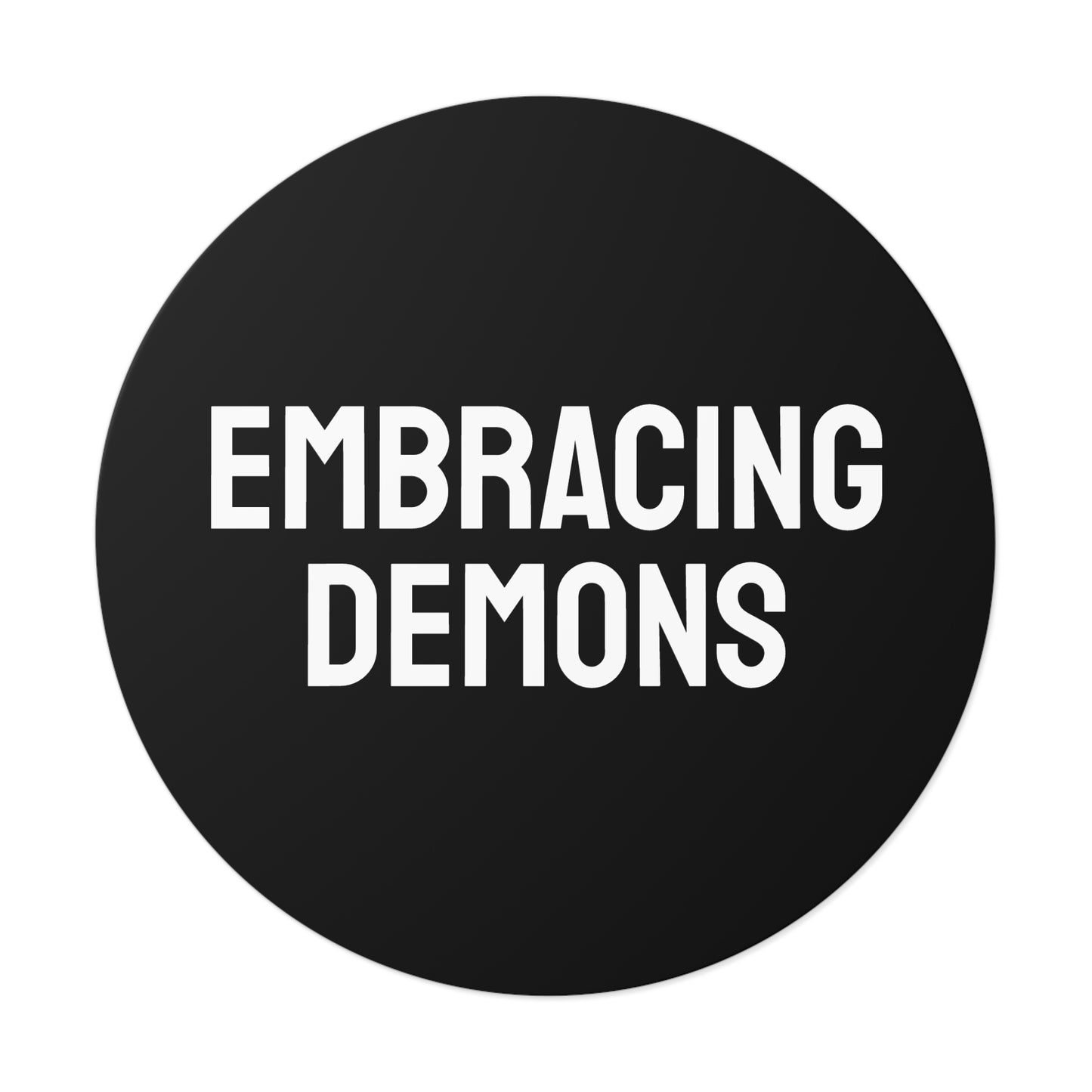 Embracing Demons - Round Vinyl Stickers
