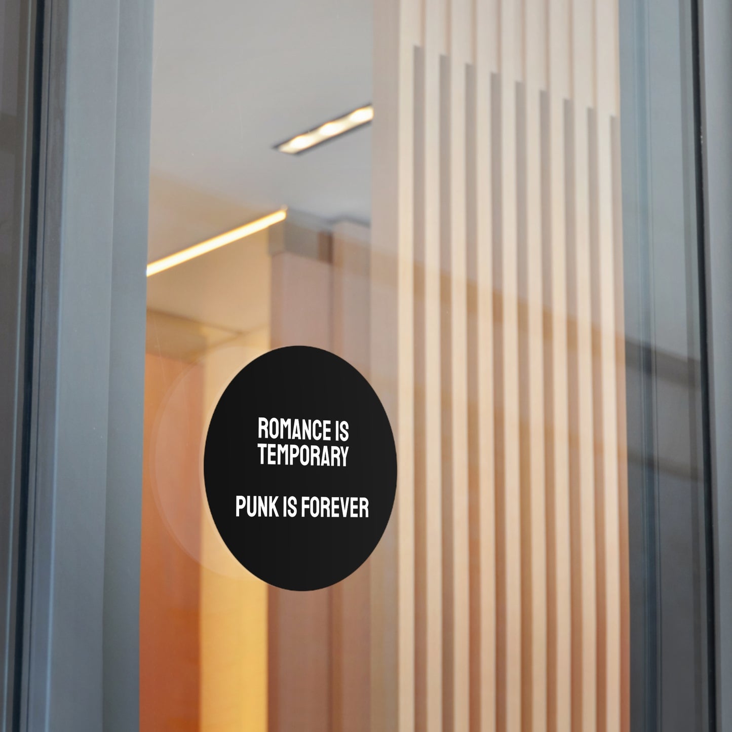 Romance Is Temporary Punk Is Forever - Round Vinyl Stickers