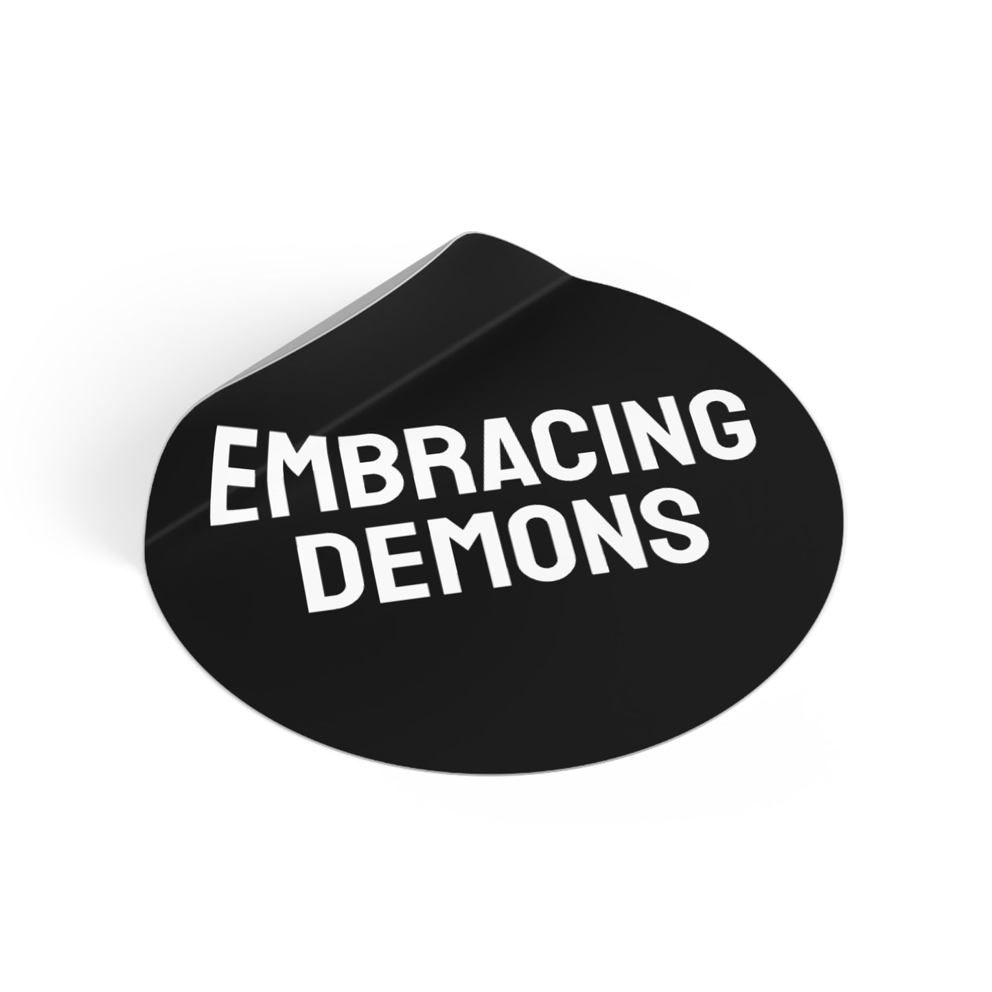 Embracing Demons - Round Vinyl Stickers