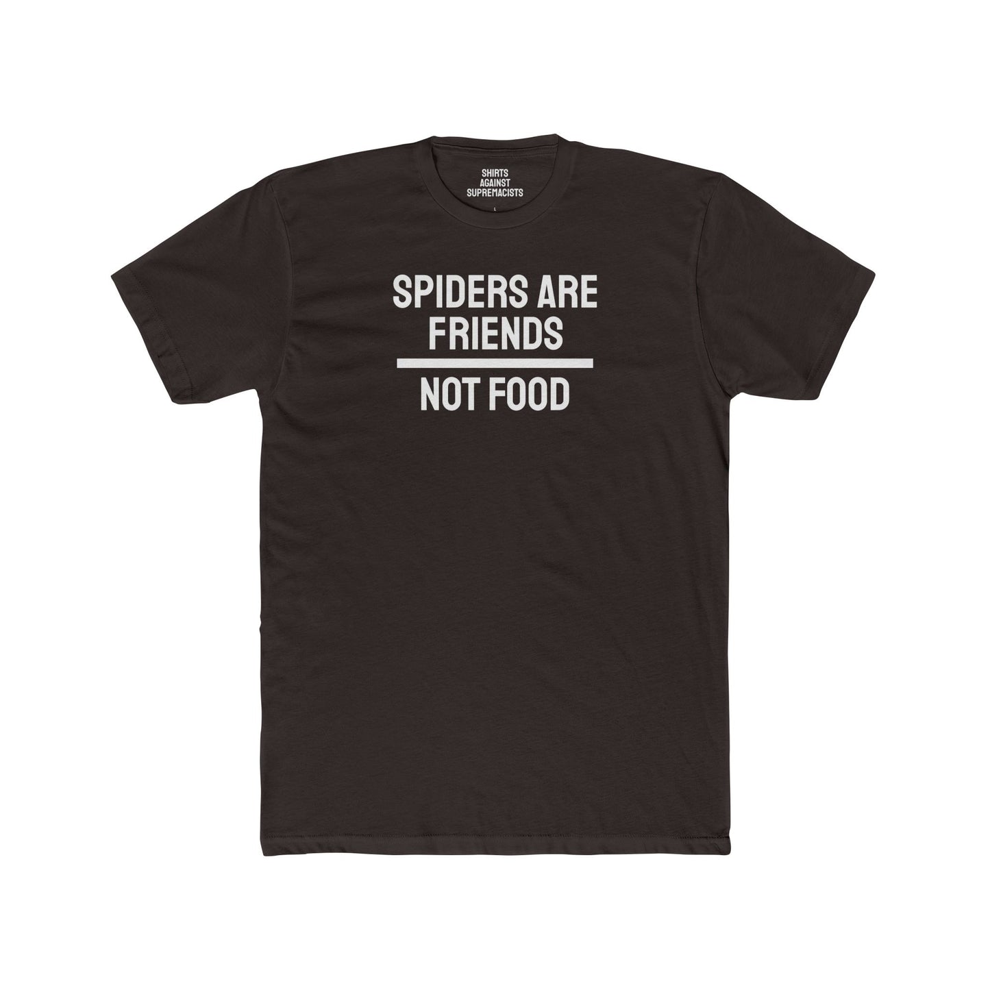 Spiders Are Friends Not Food - Unisex Cotton Crew Tee