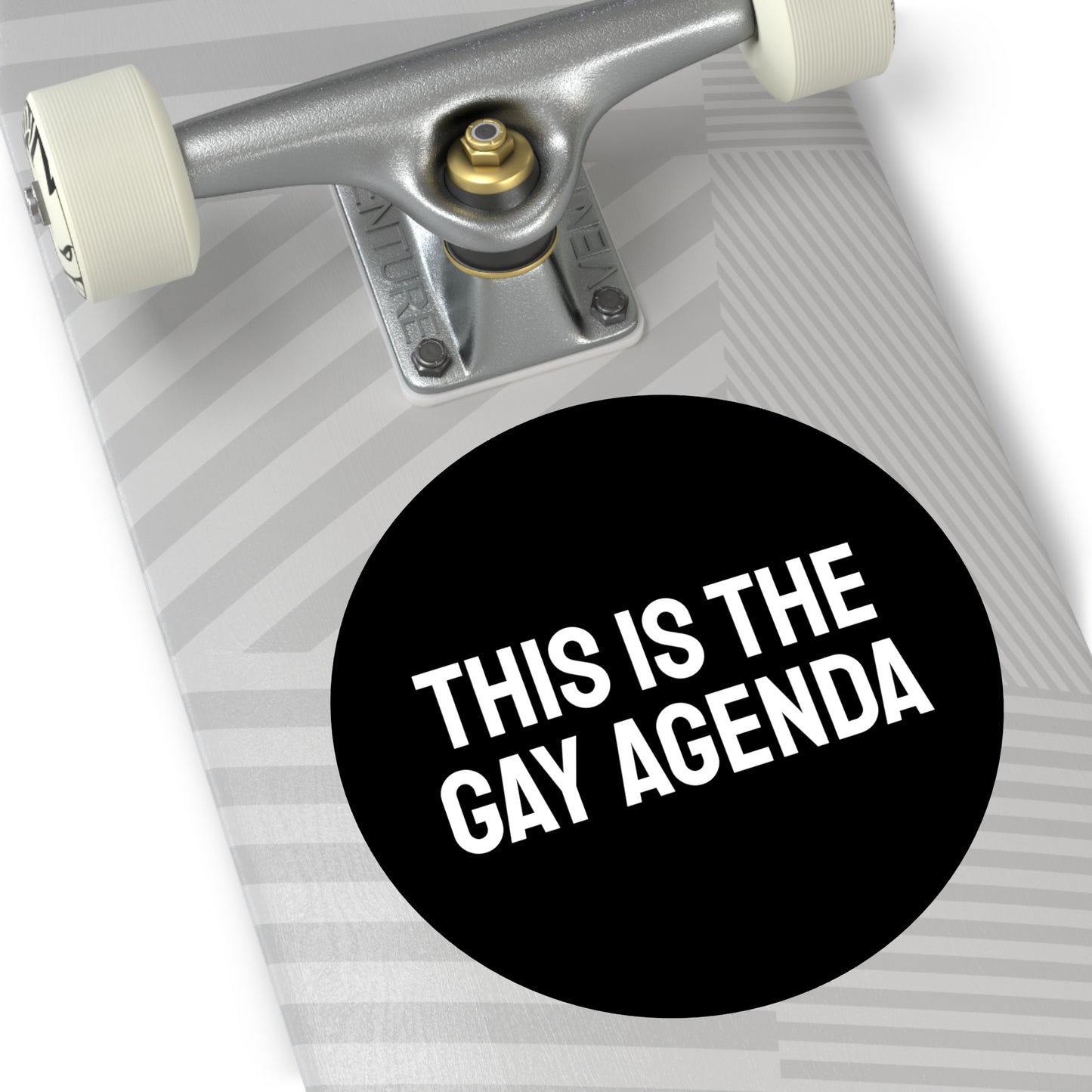 This Is The Gay Agenda - Round Vinyl Stickers
