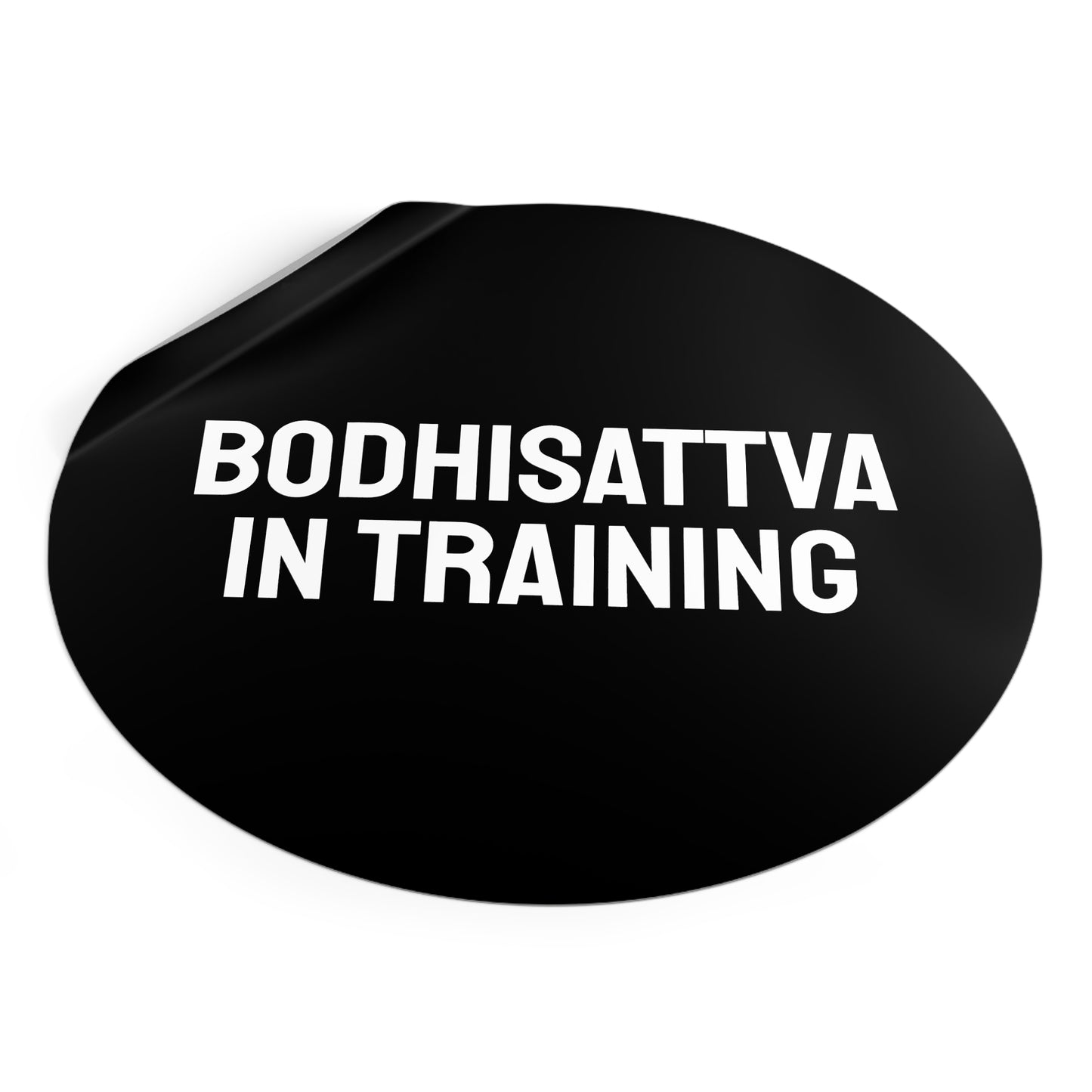 Bodhisattva In Training - Round Vinyl Stickers