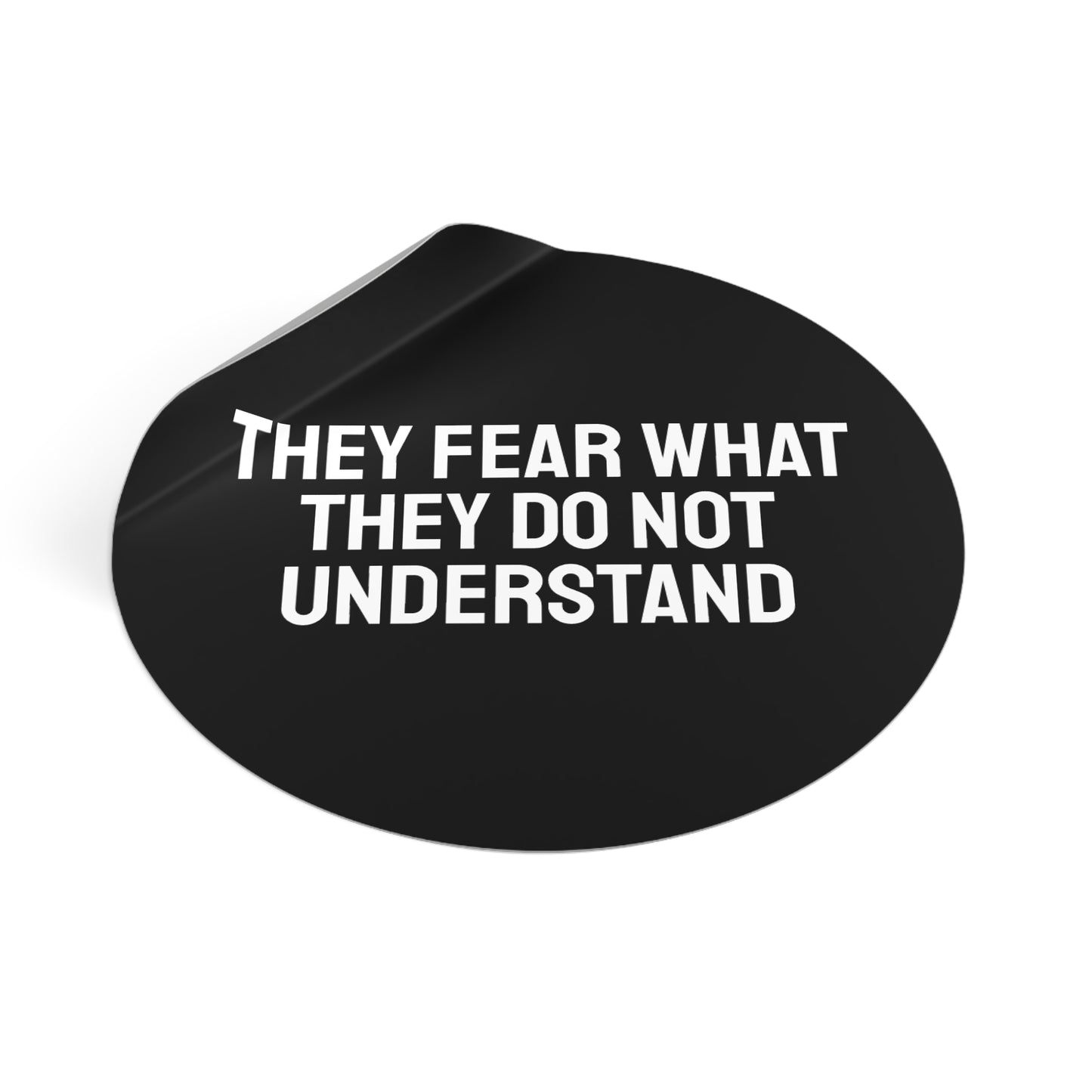 They Fear What They Do Not Understand - Round Vinyl Stickers