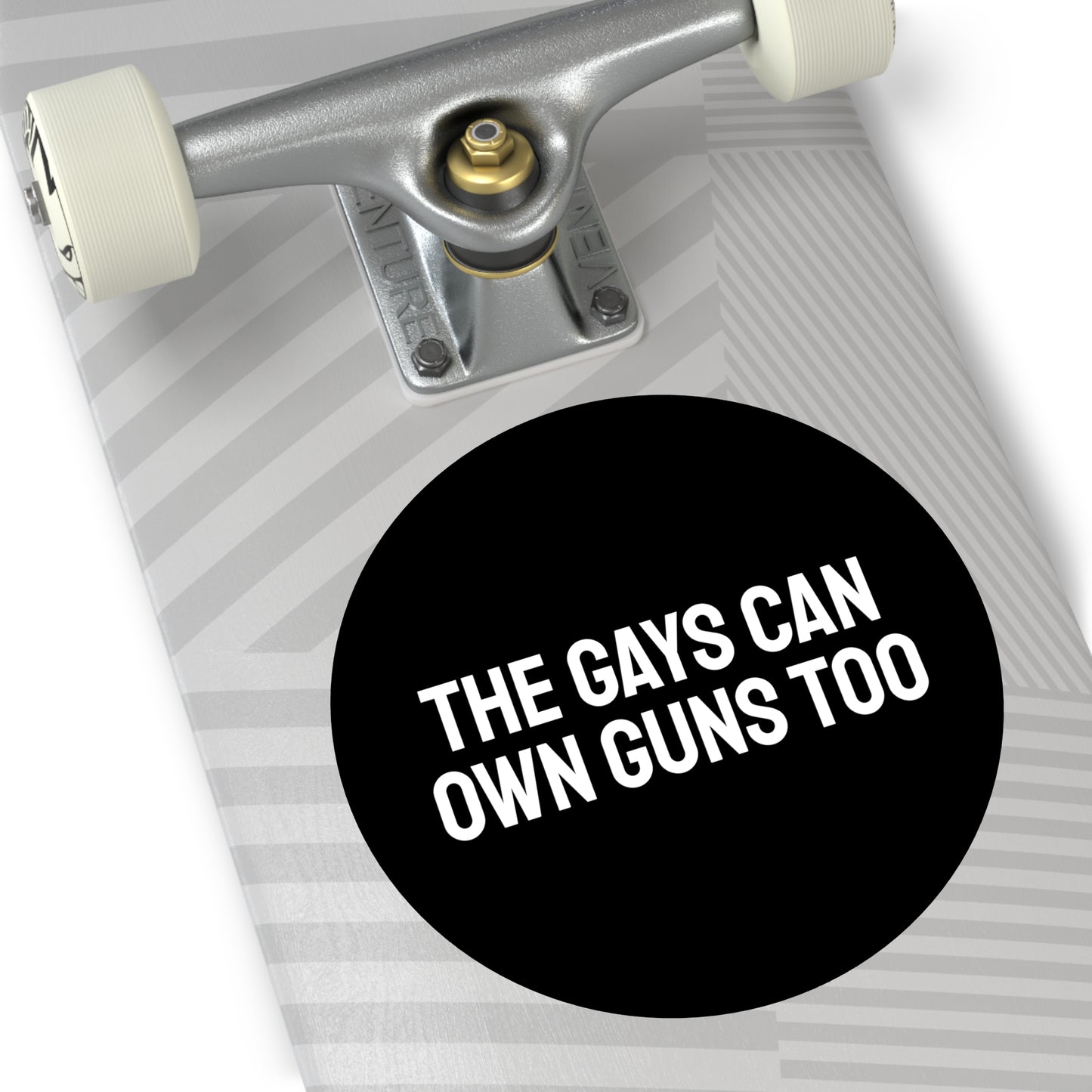 The Gays Can Own Guns Too - Round Vinyl Stickers