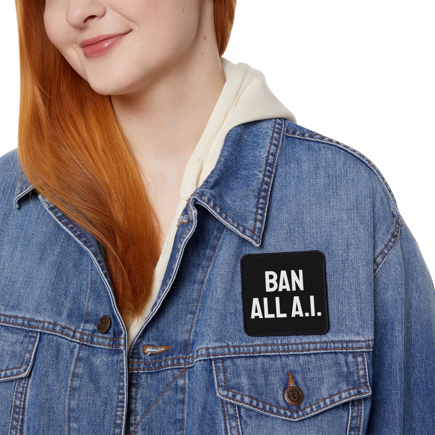 Ban All A.I. - Iron-On Patch