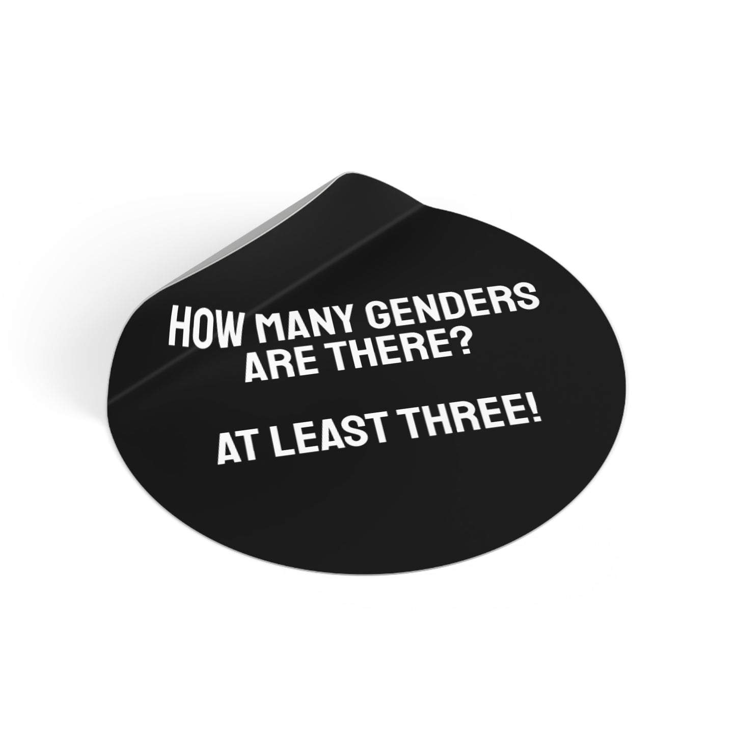 How Many Genders Are There? At Least Three! - Round Vinyl Stickers