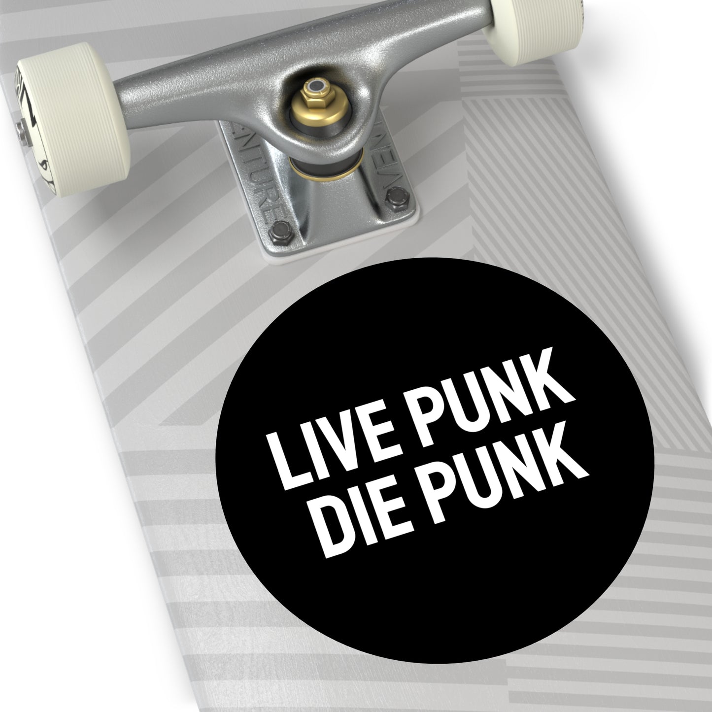 Live Punk Die Punk - Round Vinyl Stickers
