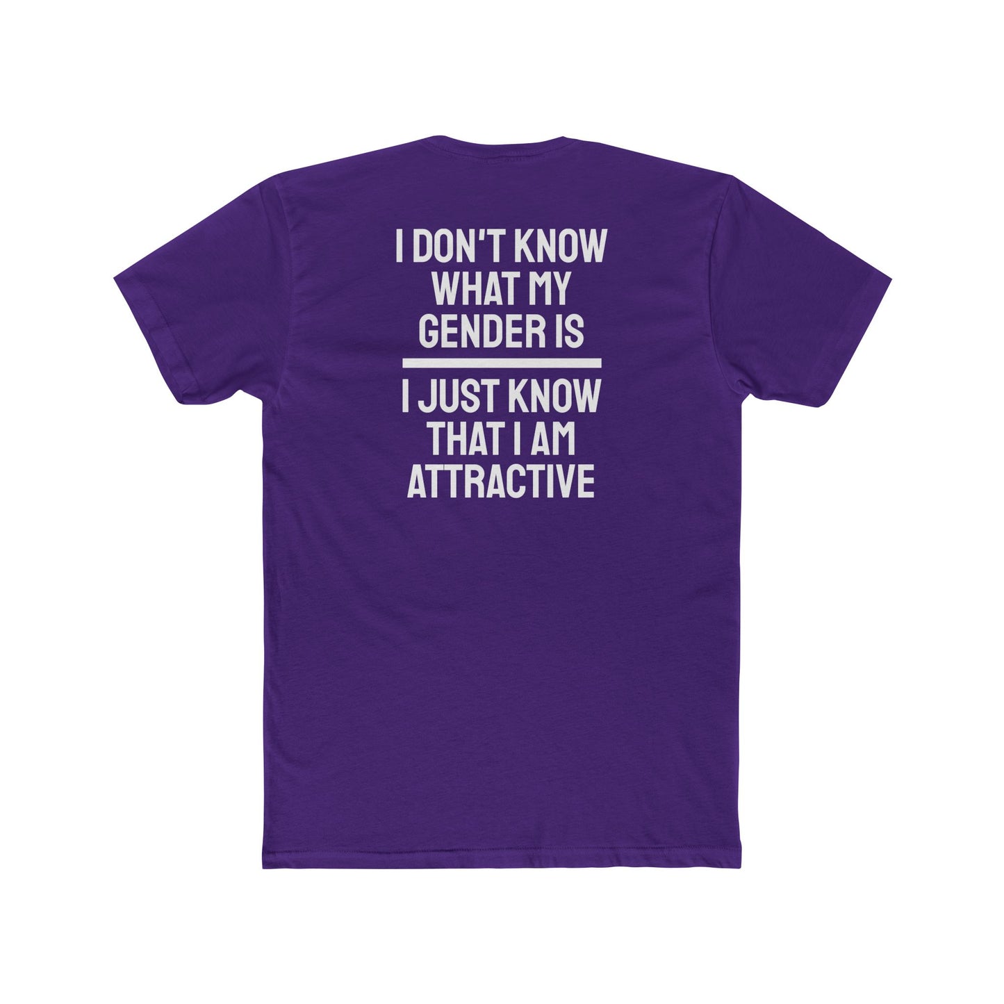 I Don't Know What My Gender Is I Just Know That I'm Attractive - Unisex Cotton Crew Tee