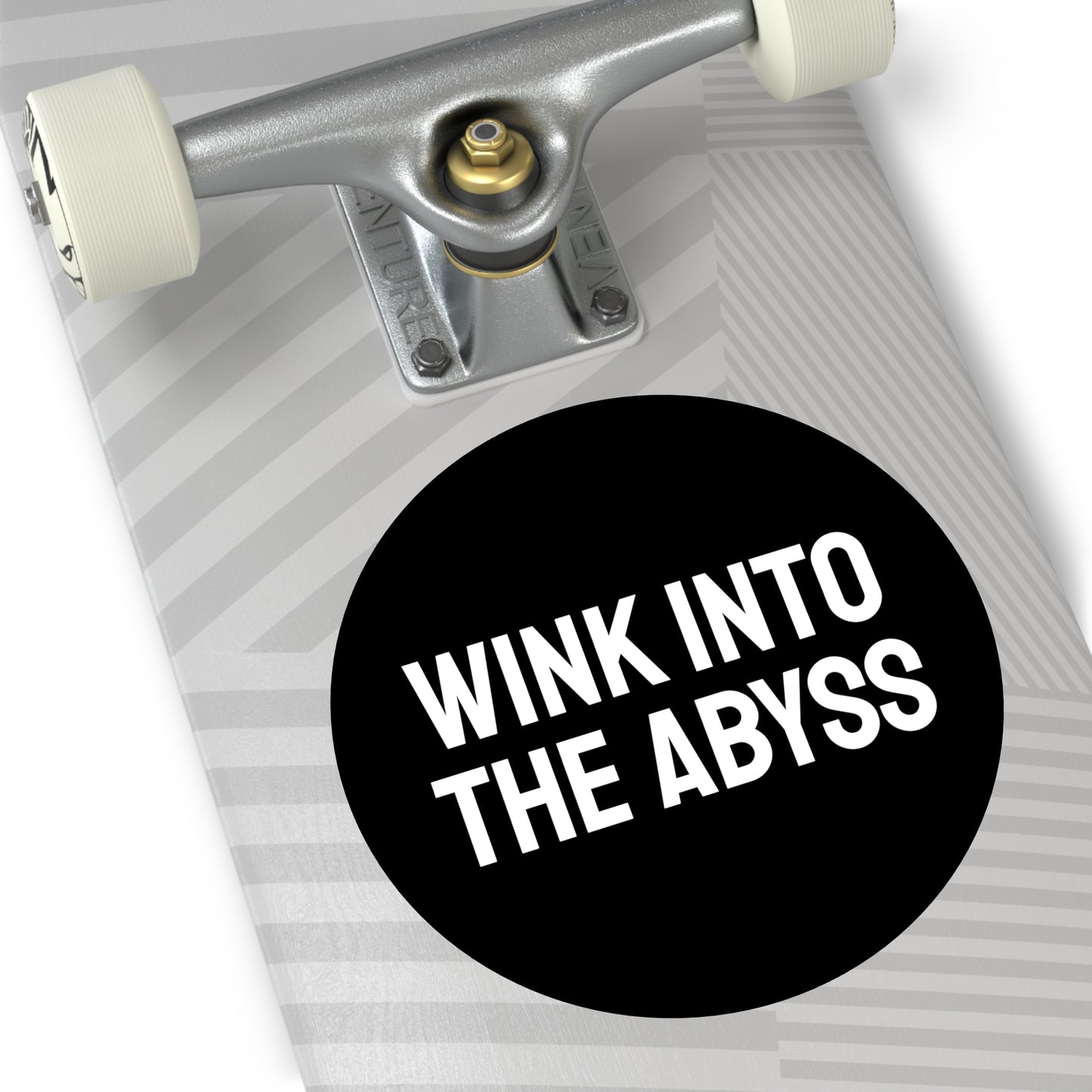 Wink Into The Abyss - Round Vinyl Stickers