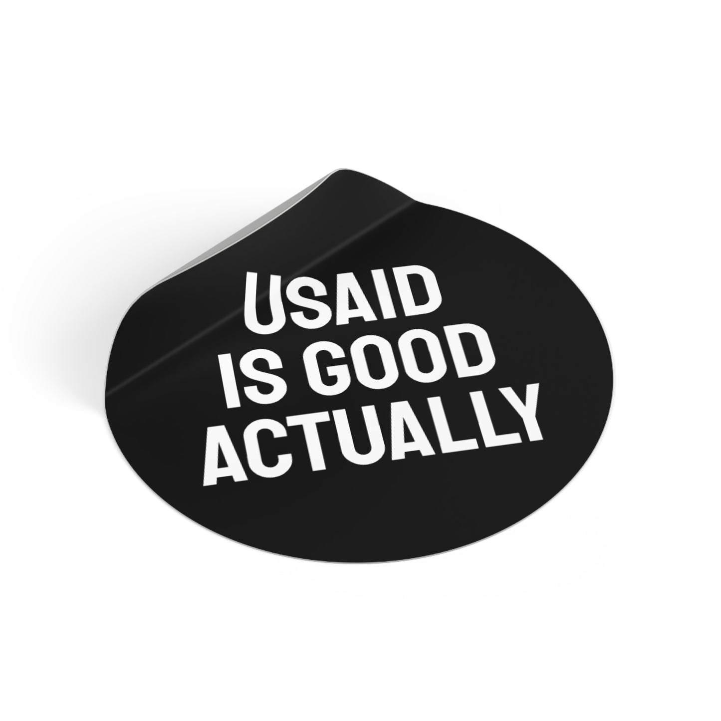USAID Is Good Actually - Round Vinyl Stickers